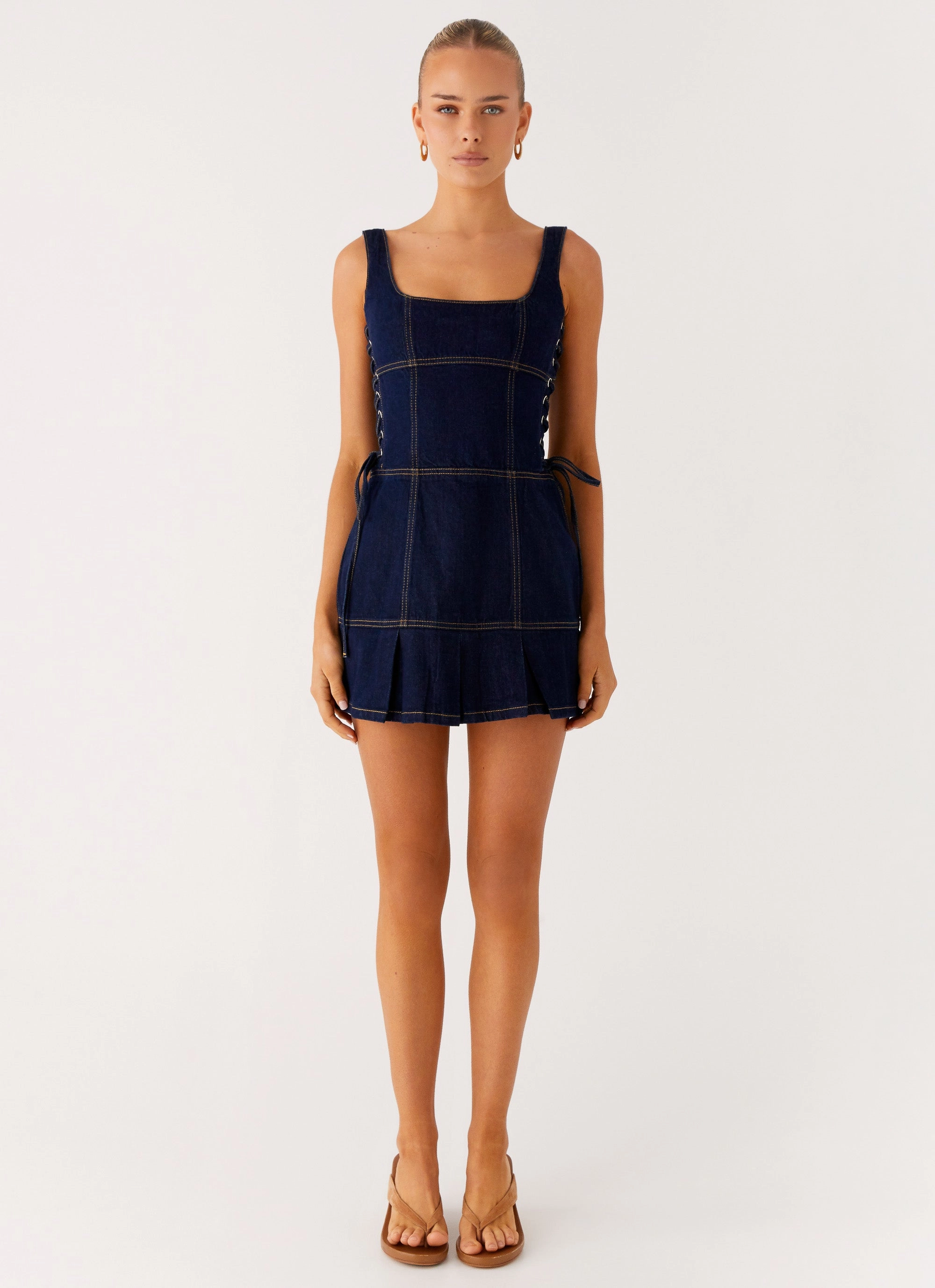 Preston Mini Dress - Indigo Light Flow