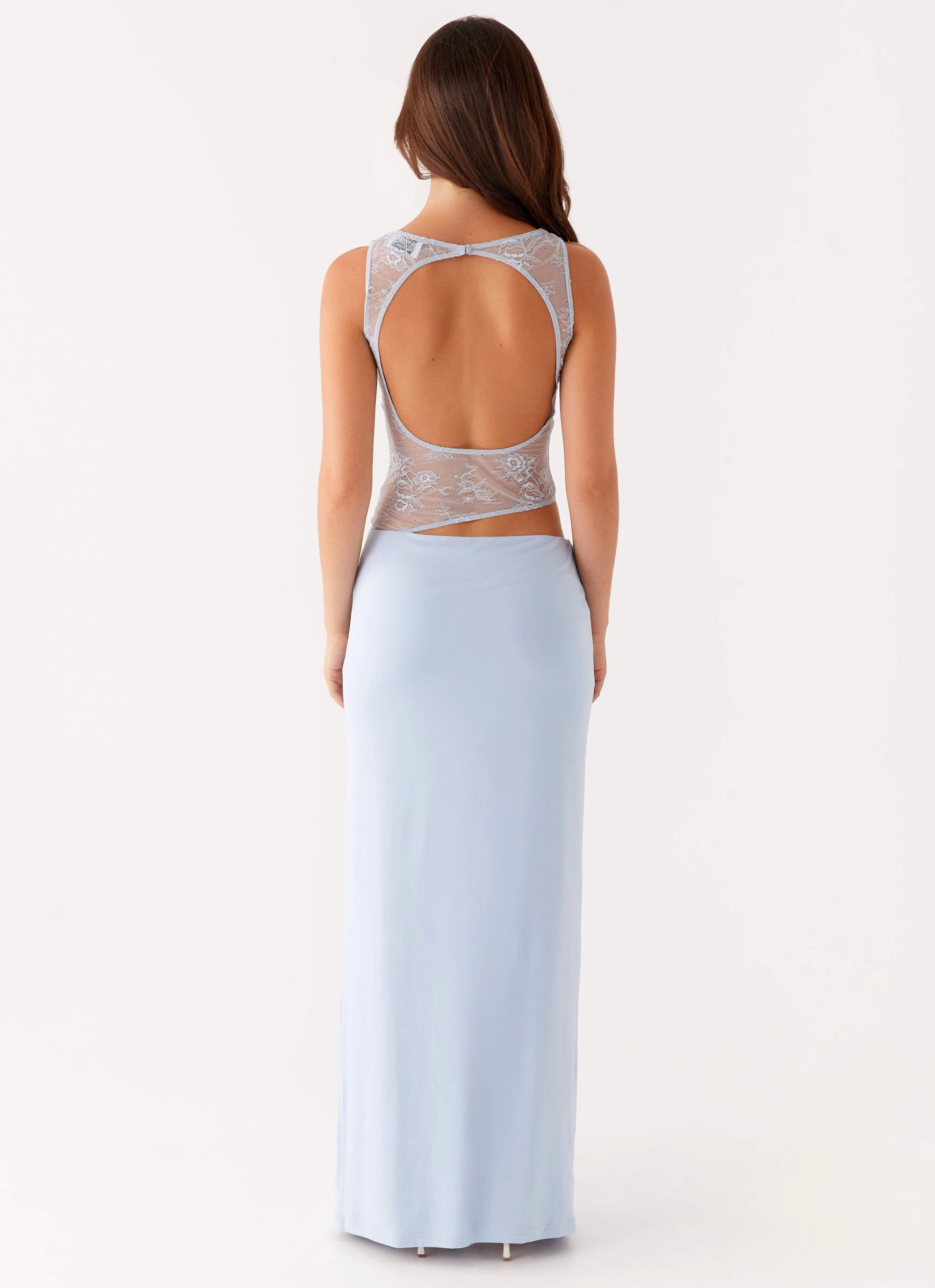 Prophecy Maxi Dress - Blue Halter neck Minimalist-Trend
