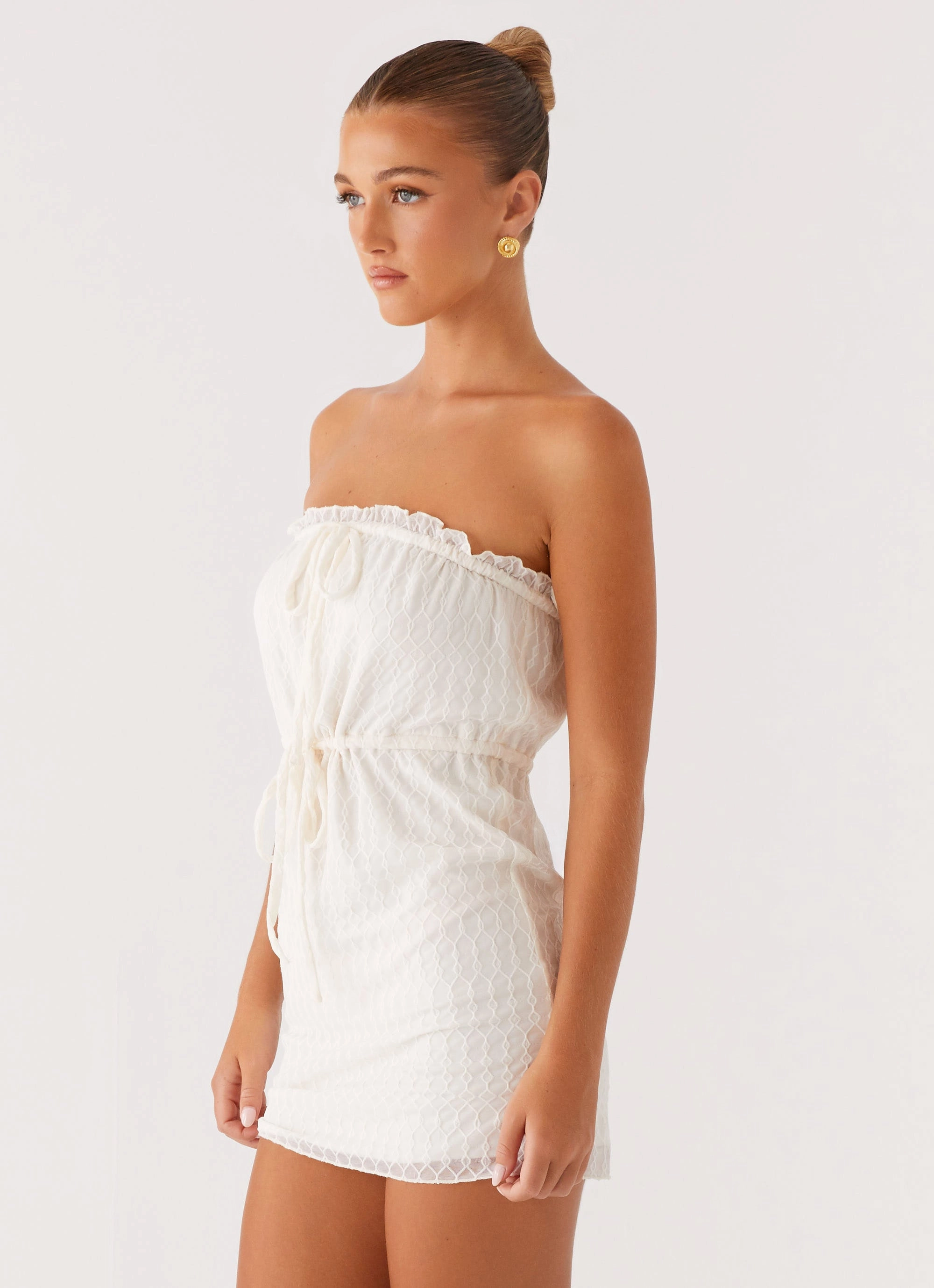 Alina Mini Dress - Ivory Weekend Ready