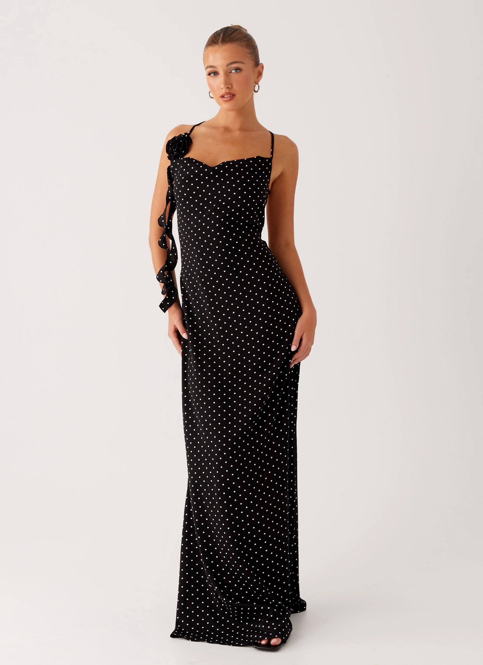 Purely Maxi Dress - Black Polka Dot All Moments Relax Form