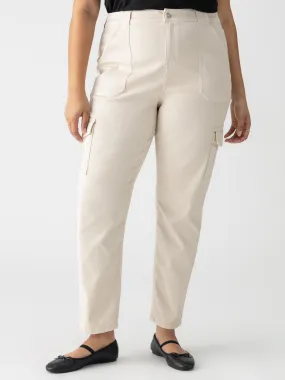 AntibacterialCoating Comfort Style Sculpted Hayden Cargo Standard Rise Pant Toasted Almond Extended Sizing