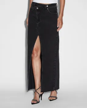 RELAX MAXI SKIRT WASHED BLACK Comfy Wear