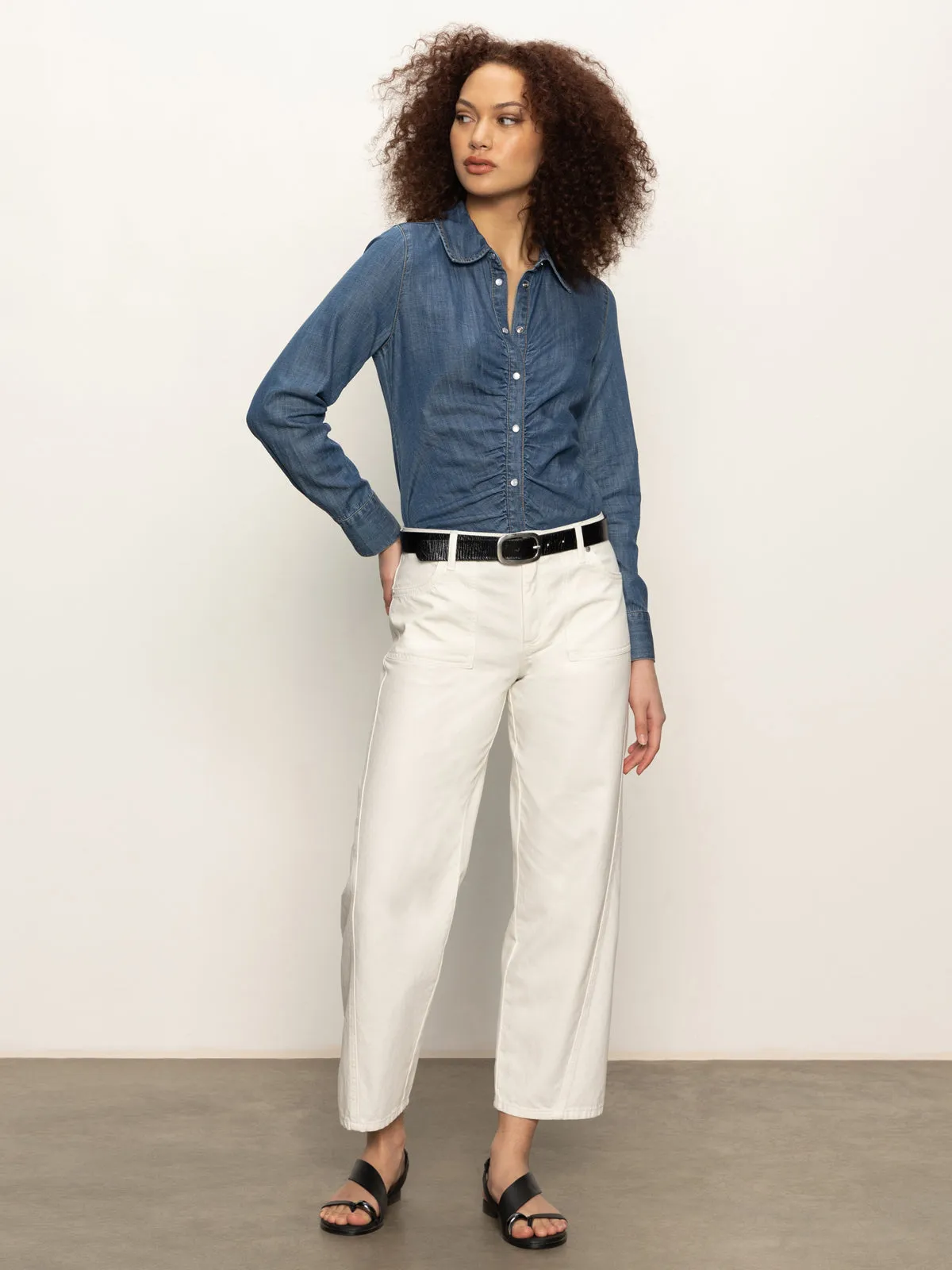 Denim Dreamgirl Top Ball Park FlexFit Technology