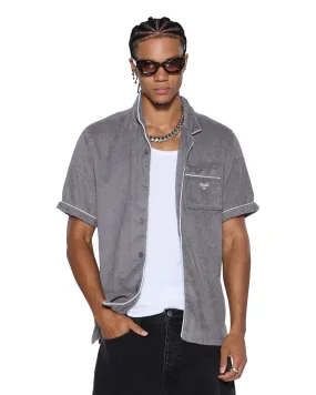 LOUNGE SS RESORT SHIRT CHARCOAL Clean Finish