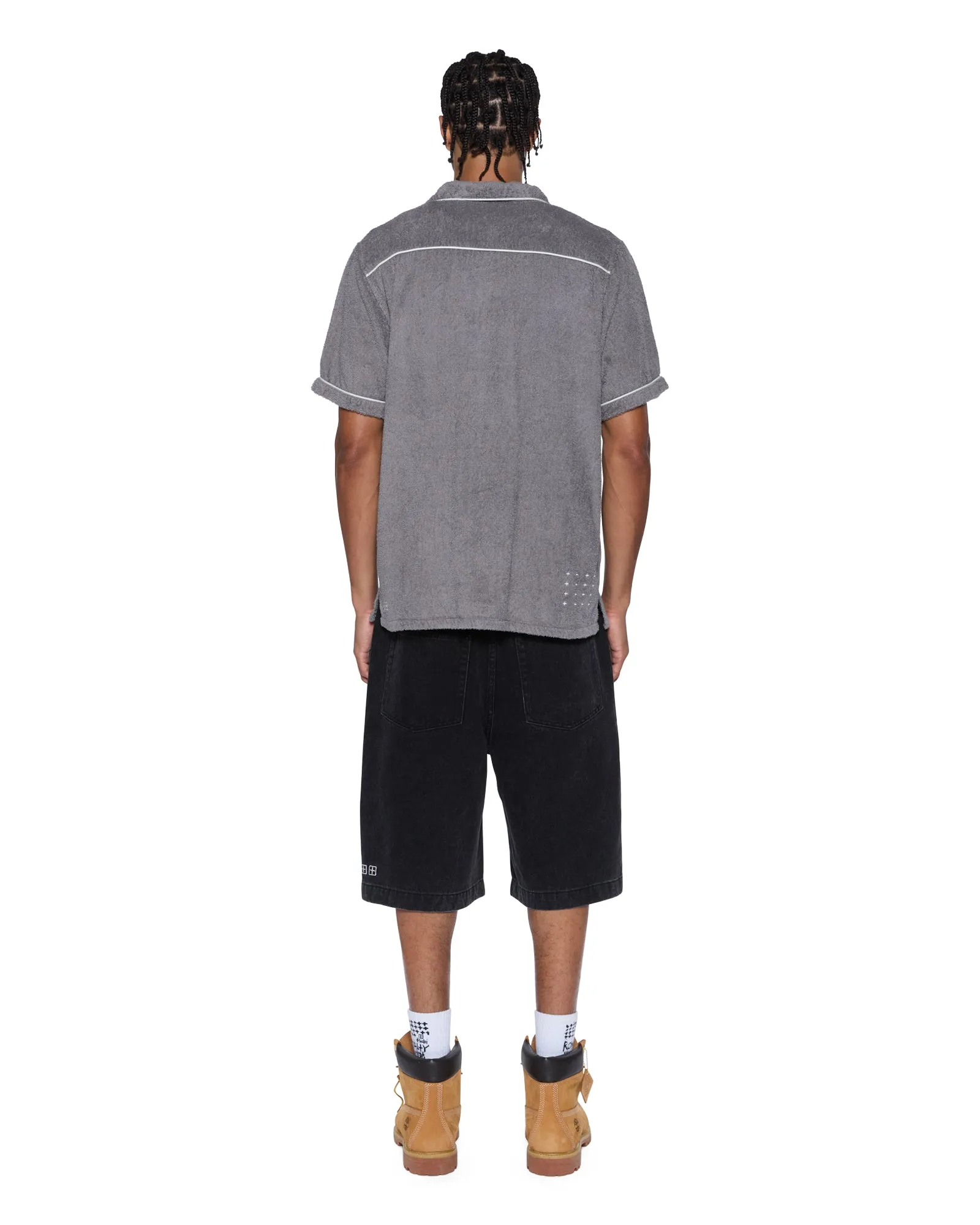 LOUNGE SS RESORT SHIRT CHARCOAL Warm Weather Style