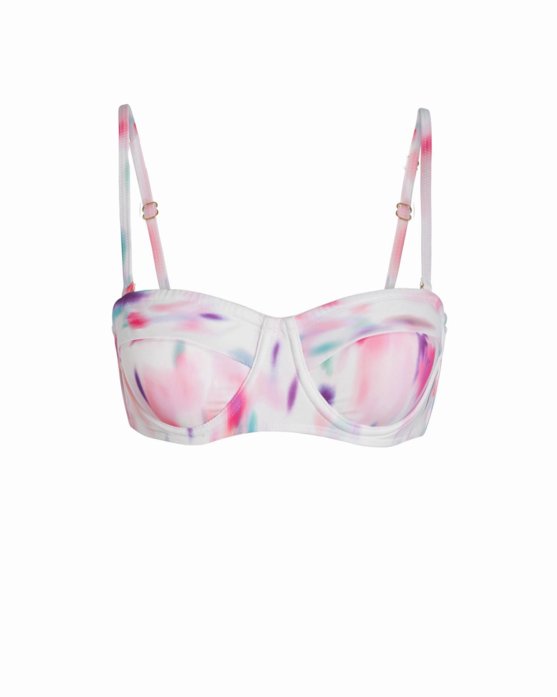 Nellie Top In Hazy Ikat Ivory Soft Material Travel Friendly Swim