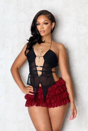 UltraSoftInterior Tenebria Halter Keyhole Top