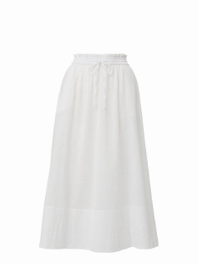 Stretchy Subtle Shimmer Rachel Skirt Fresh White
