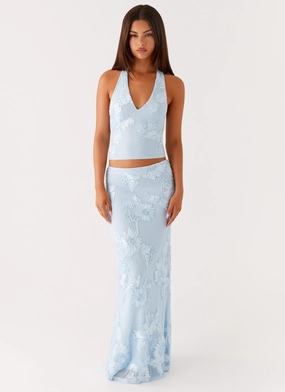 Artisanal Craft Radiate Maxi Skirt - Blue