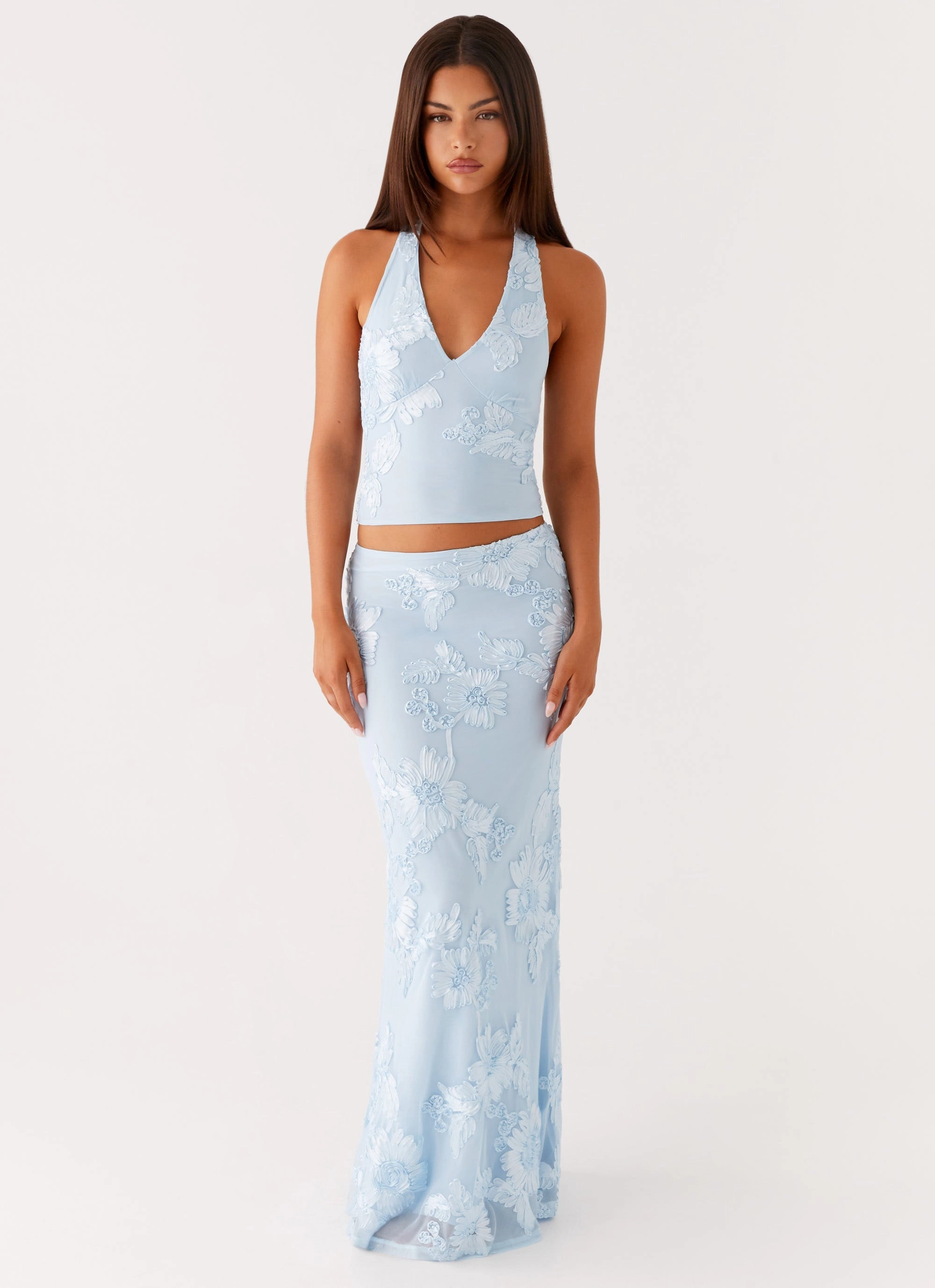 Artisanal Craft Radiate Maxi Skirt - Blue
