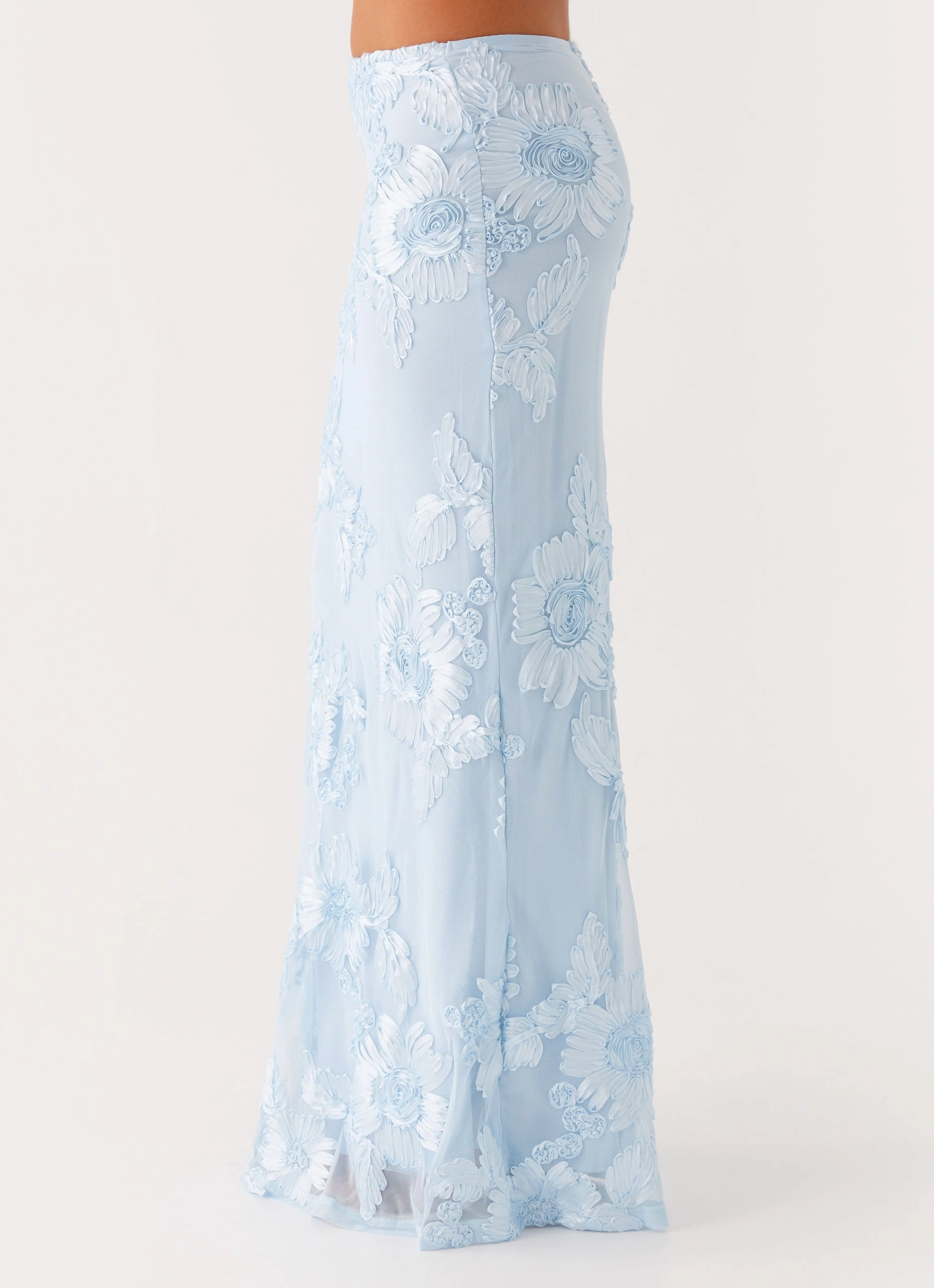 Casual Feel Radiate Maxi Skirt - Blue