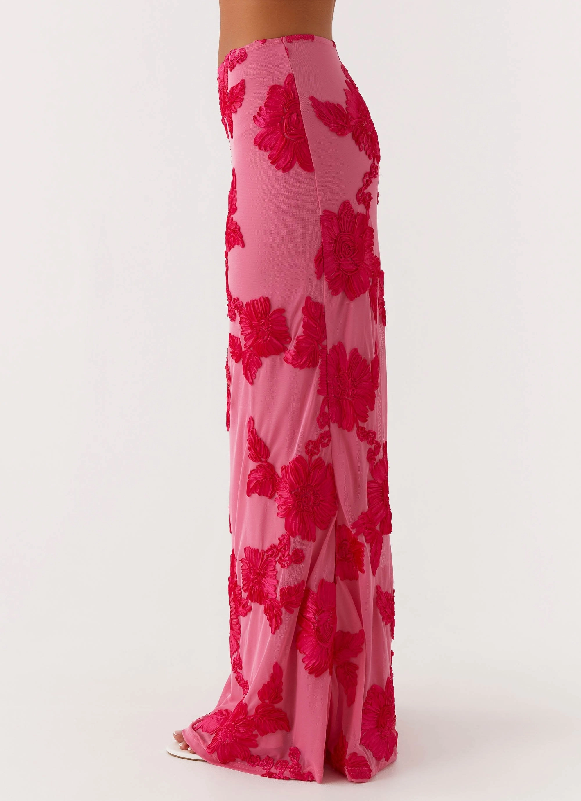 Trendy Mood Water Resistant Radiate Maxi Skirt - Pink