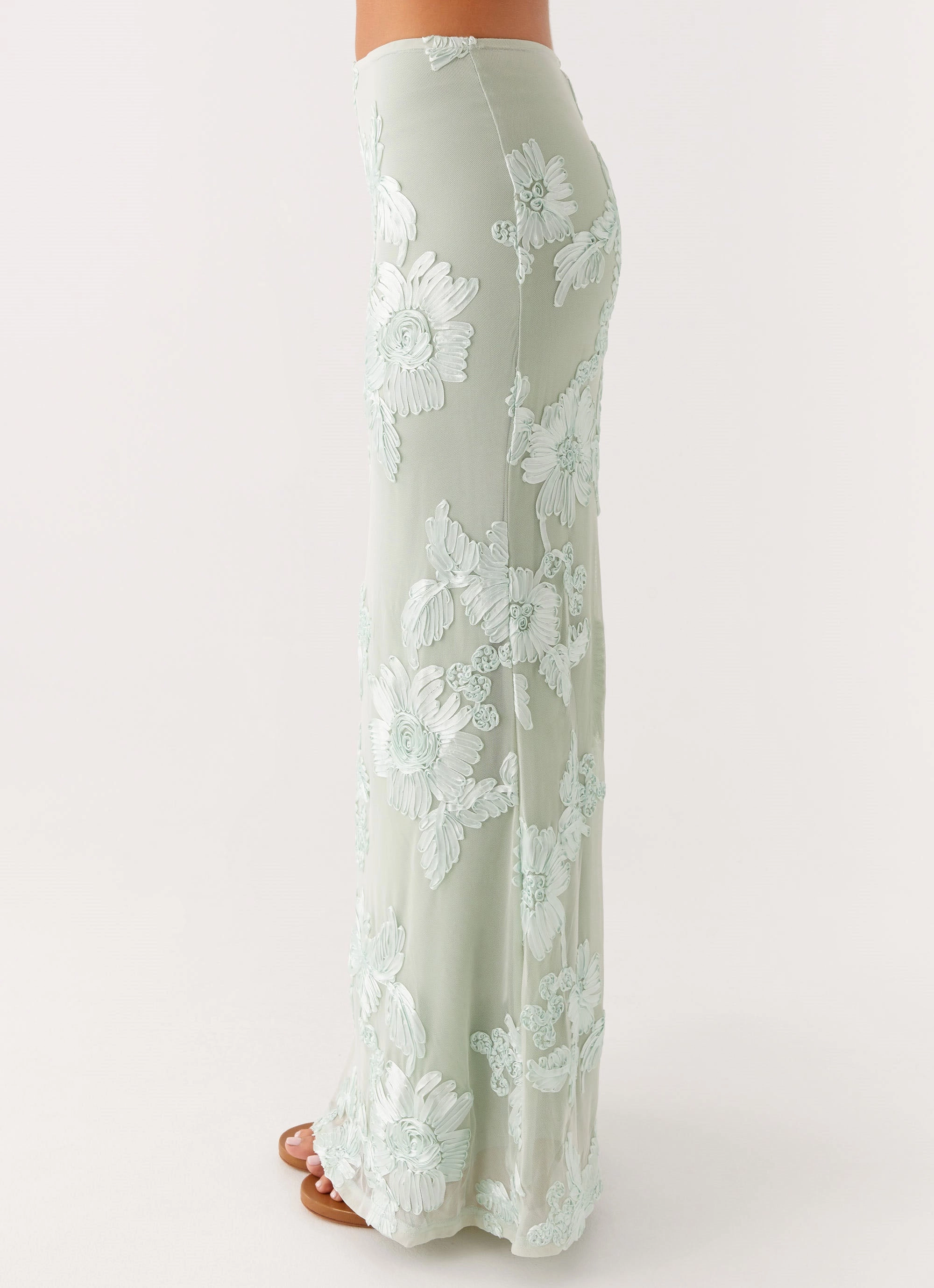 Fast fashion Silk Touch Radiate Maxi Skirt - Sage