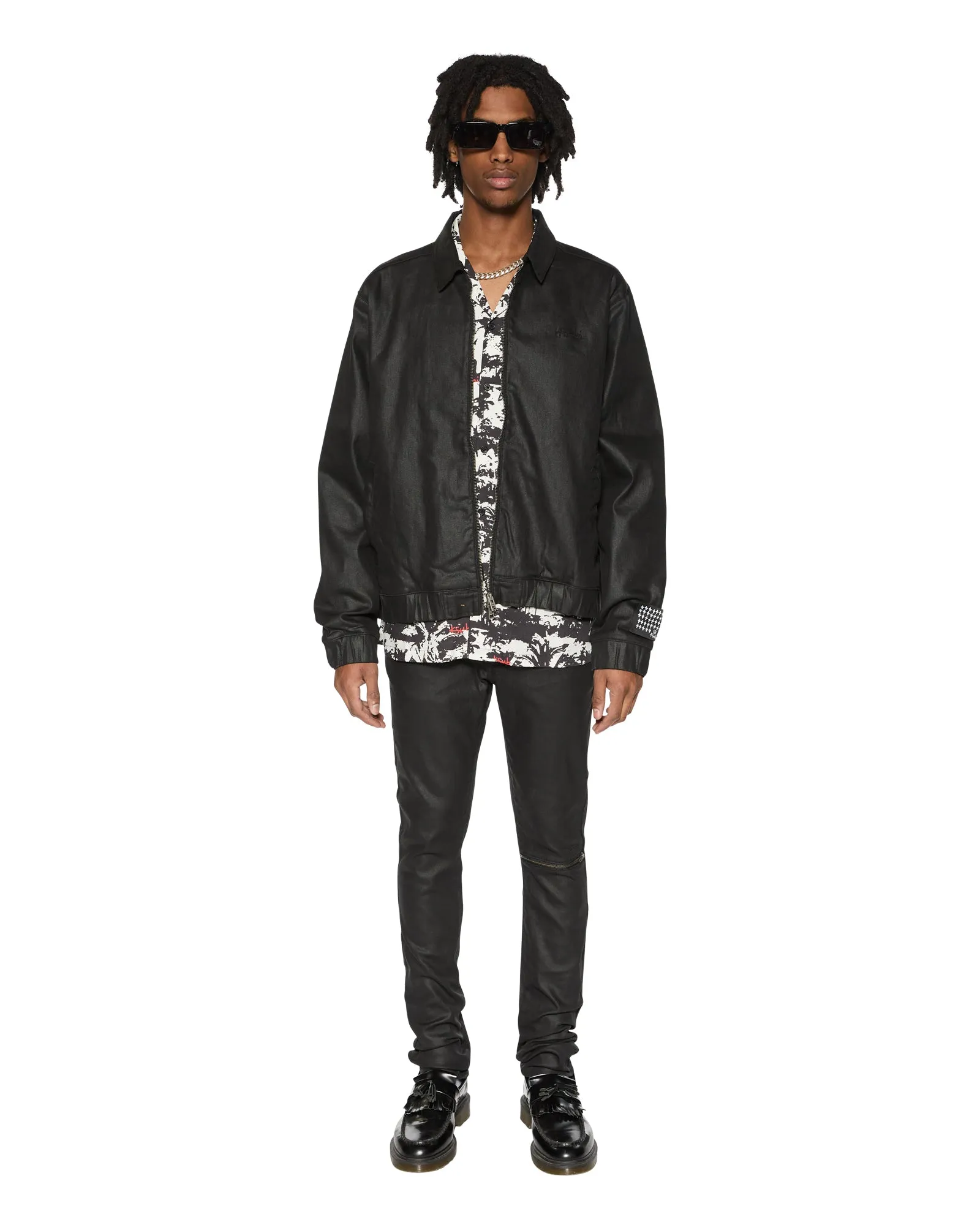 Antimicrobial Treatment SlimFitAdaptation RAIDER HARRINGTON WAXED BLACK FadeResistant Treatment