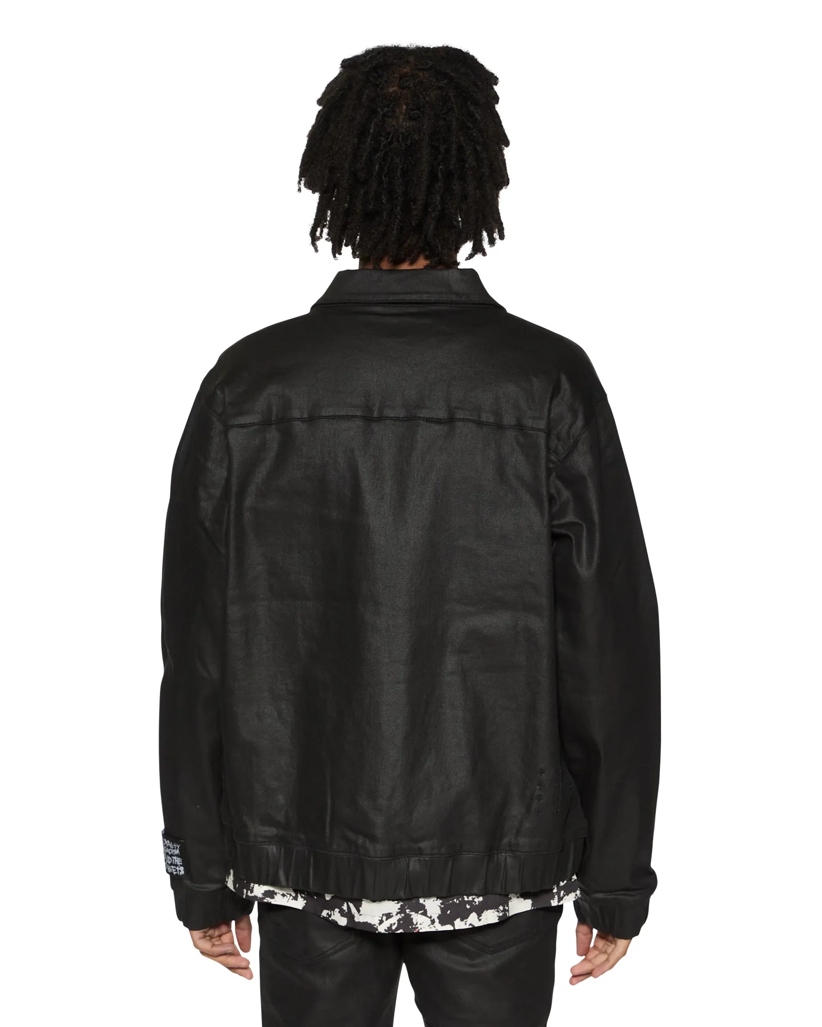 Resilient Fabric Blend RAIDER HARRINGTON WAXED BLACK FadeResistant Treatment