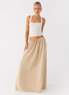 Reimagined Classic Randy Maxi Skirt - Tan