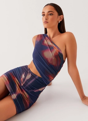 Addie Mini Dress - Midnight Bloom Clean Mood