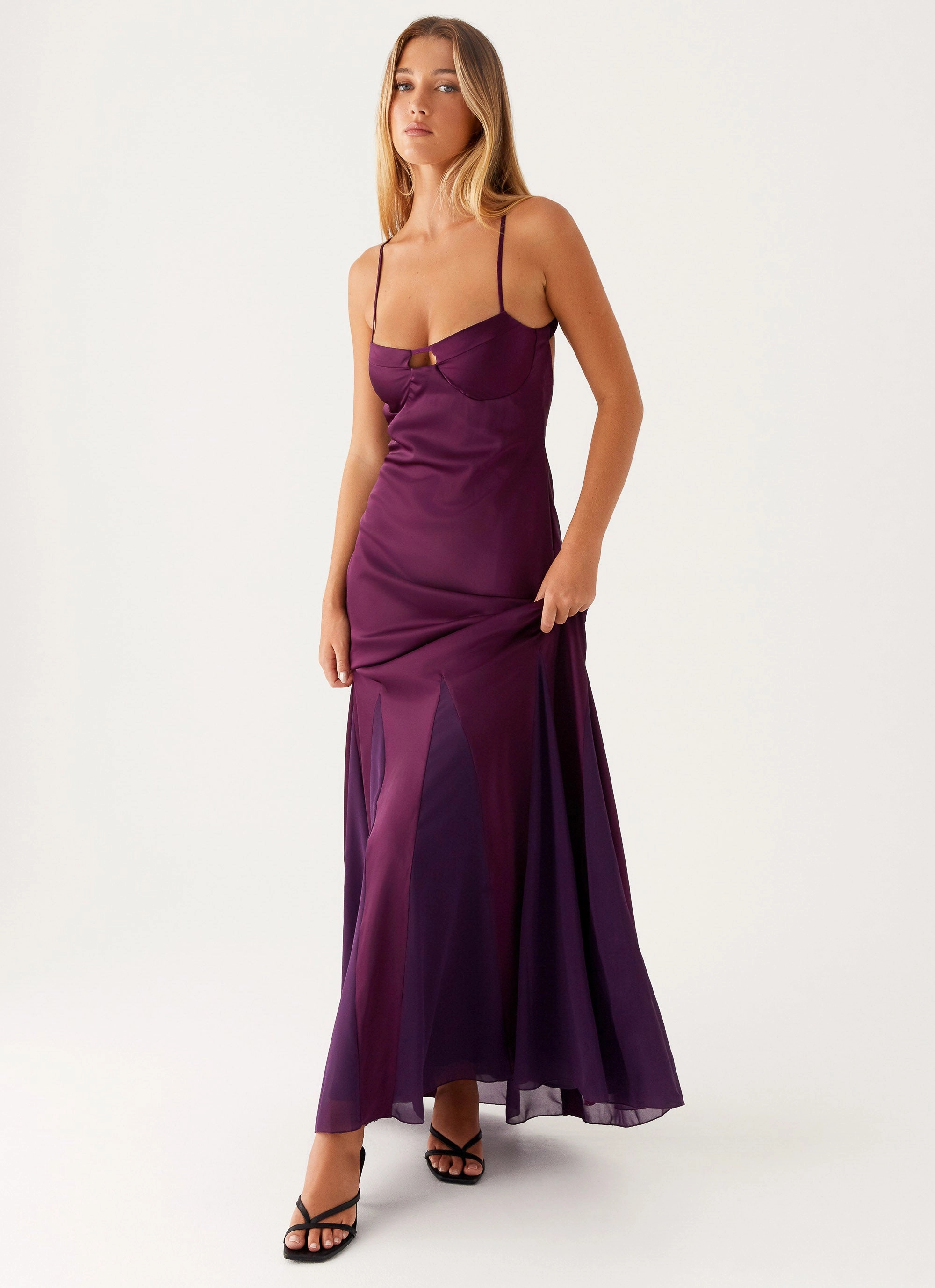 Airy Touch Fresh Motion Ravello Maxi Dress - Mulberry