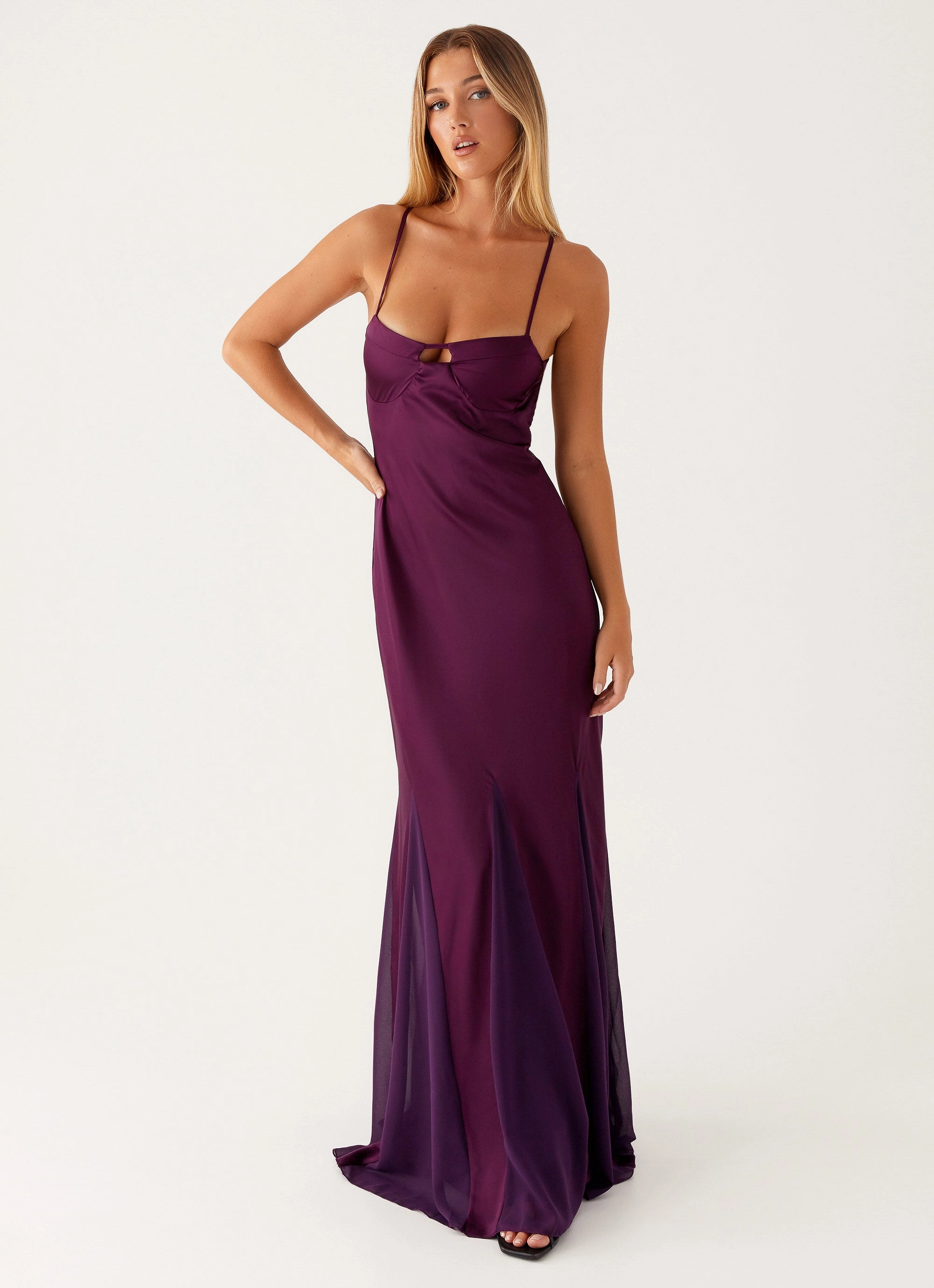 Ravello Maxi Dress - Mulberry Gemstone-Detail Easy Tones