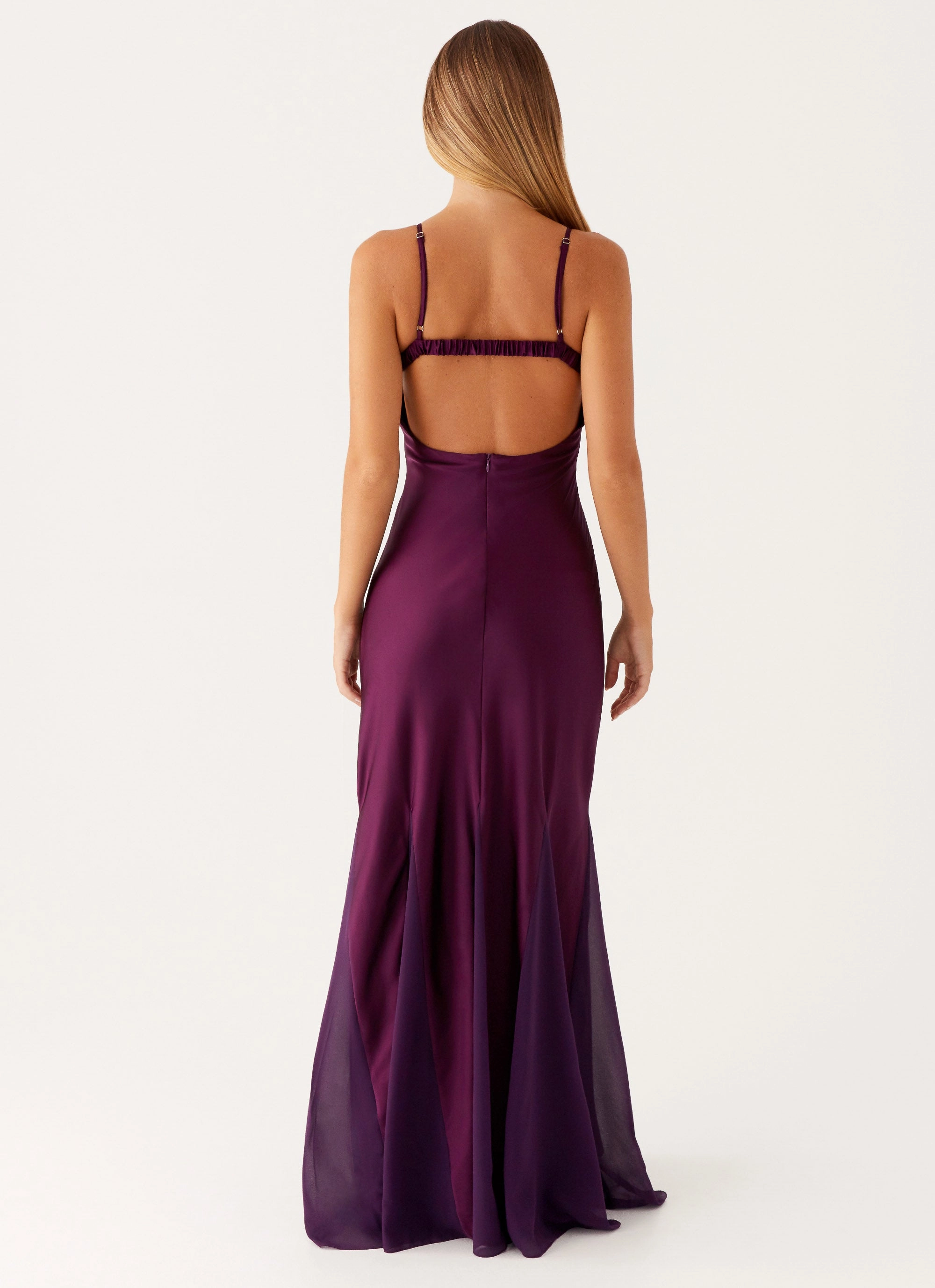 Trendy wrap gown Soft Layers Ravello Maxi Dress - Mulberry