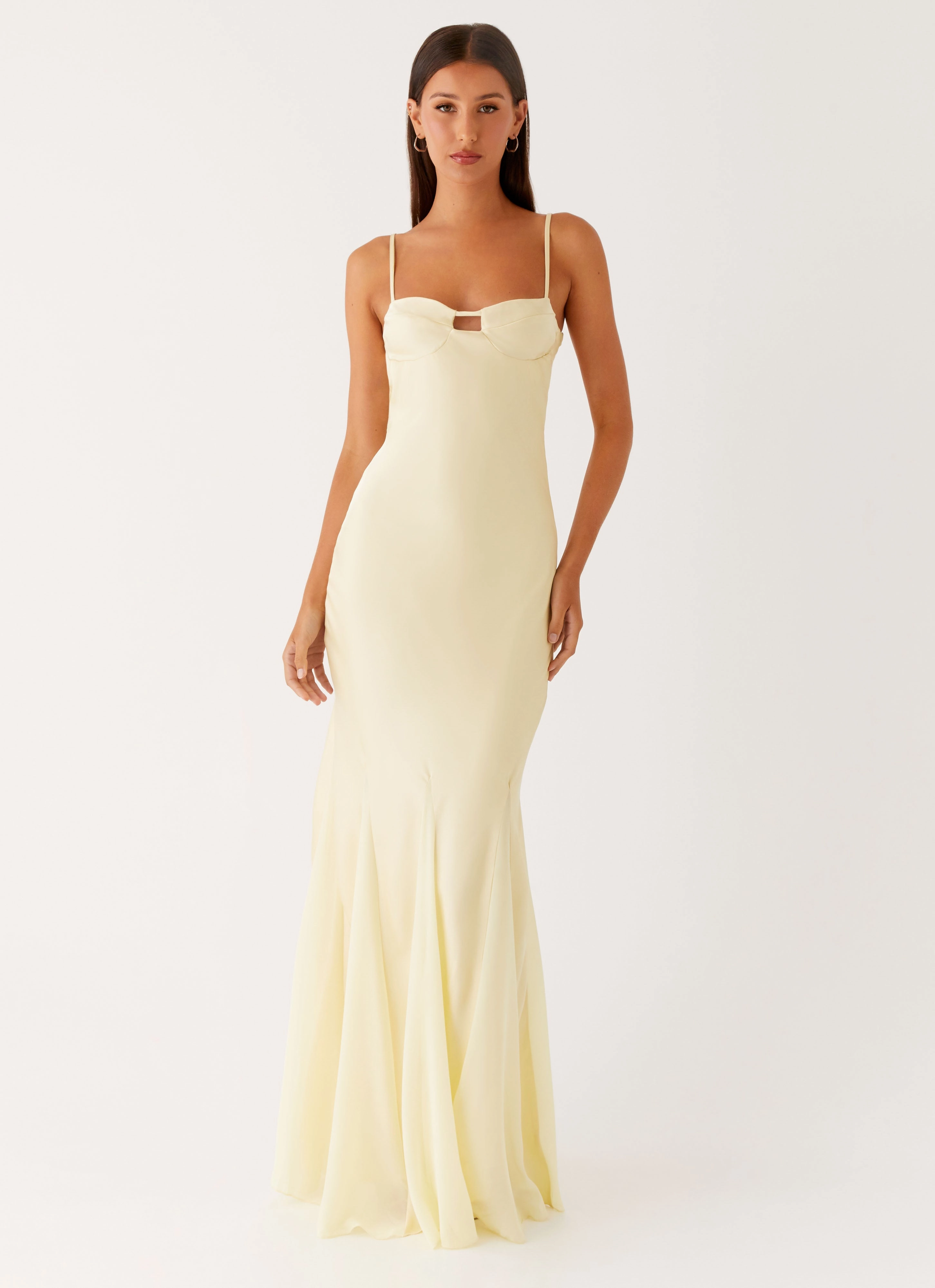 Abrasion-resistant Calm Drape Ravello Maxi Dress - Sunny Yellow