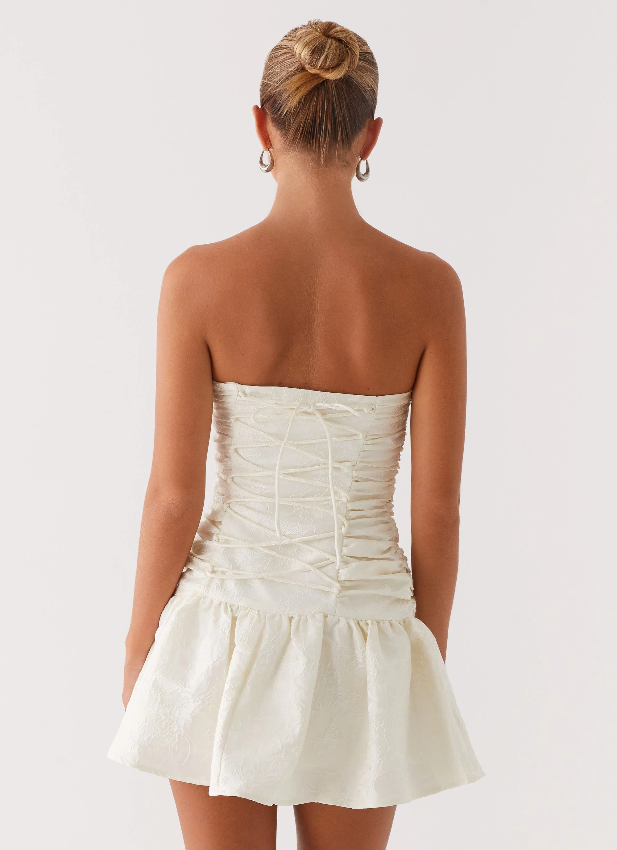 Ray Of Light Mini Dress - White Matte Finish Smart Edge