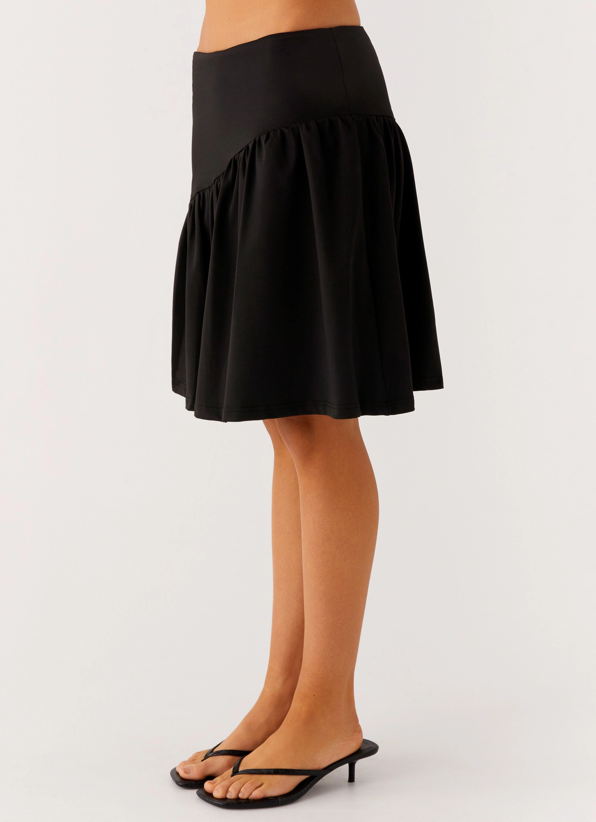 Rayna Midi Skirt - Black Breathable Lining Relaxed Mood