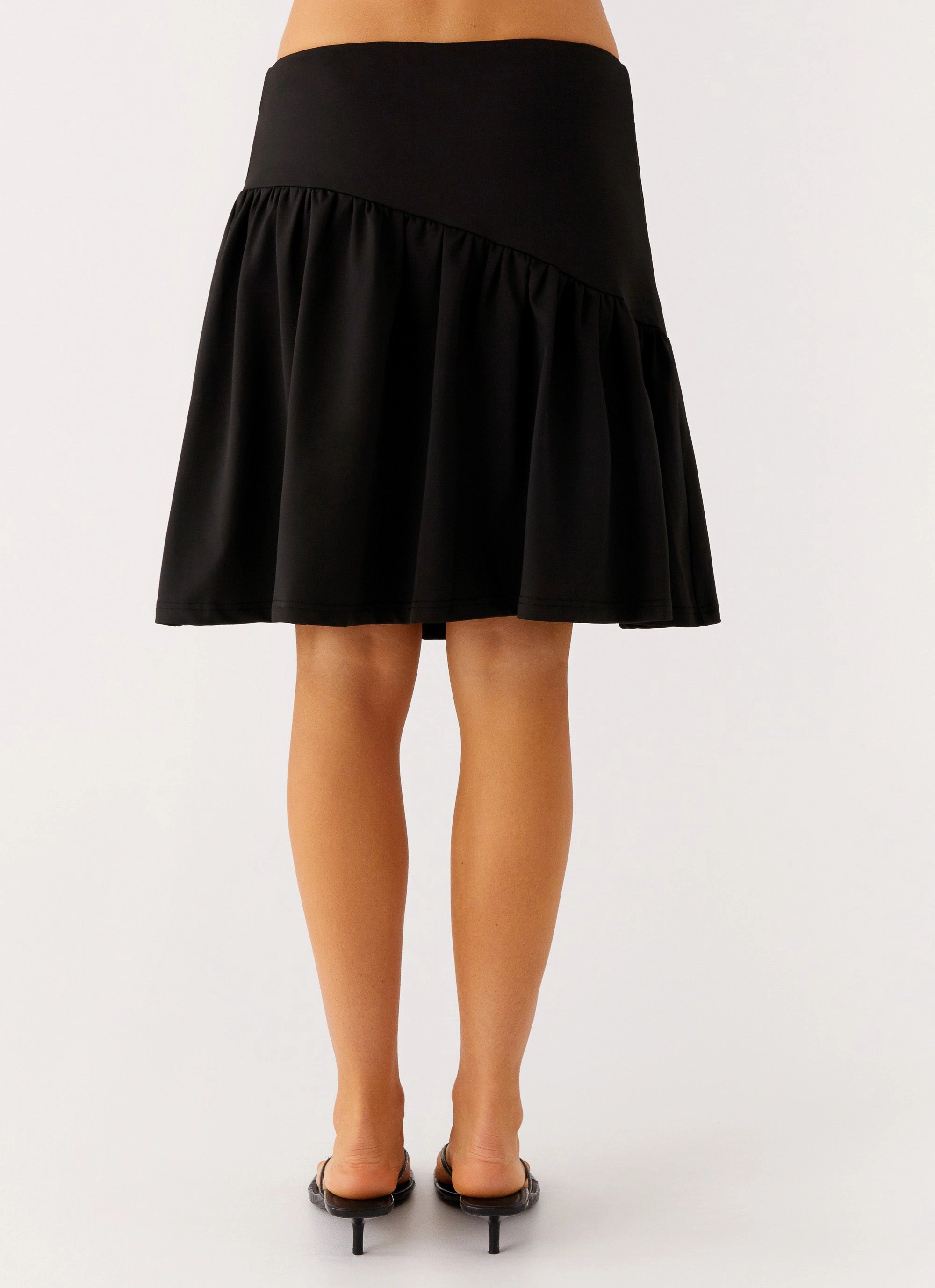 Rayna Midi Skirt - Black Sporty Comfort Fit Durable Stitching