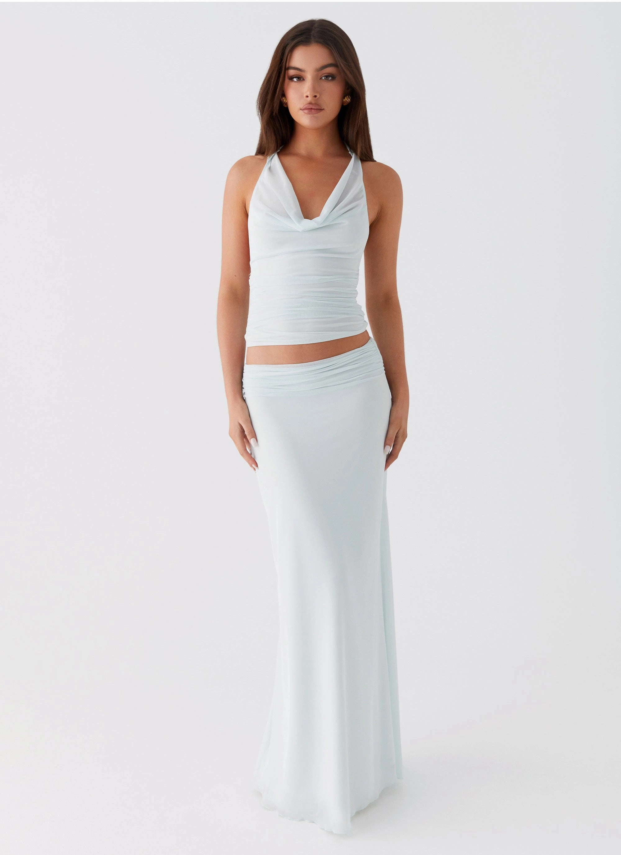 Rayne Maxi Skirt - Sage Visual Outfit All Day Fit