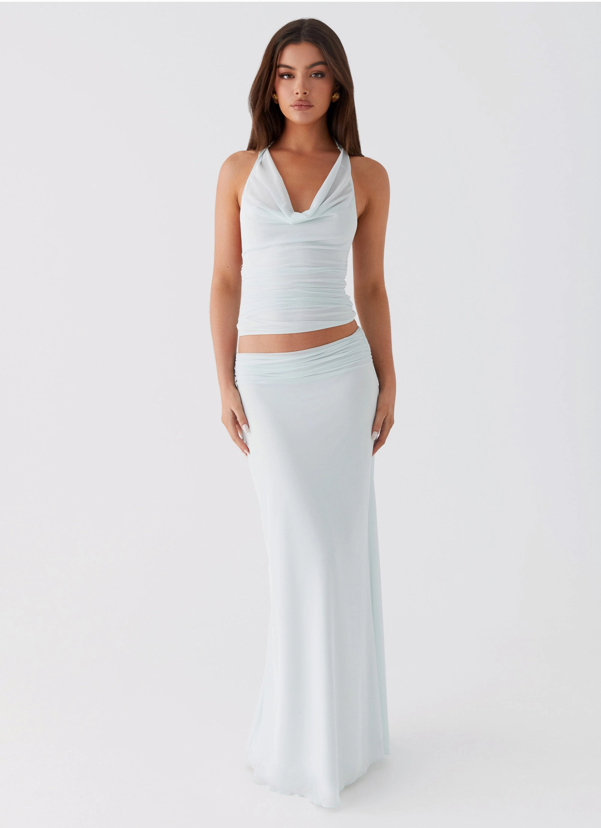 Rayne Maxi Skirt - Sage Feminine Charm Soft Palette