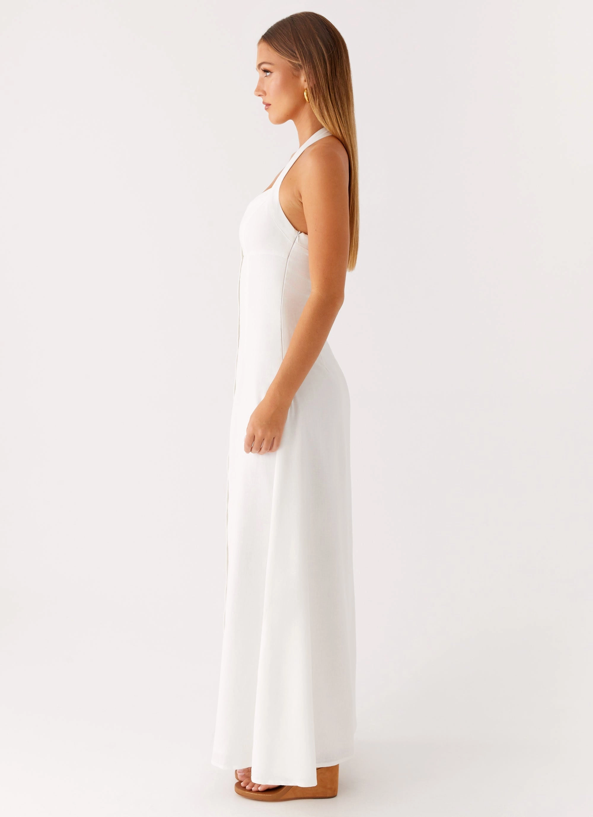 Jovanni Maxi Dress - White Soft Composition