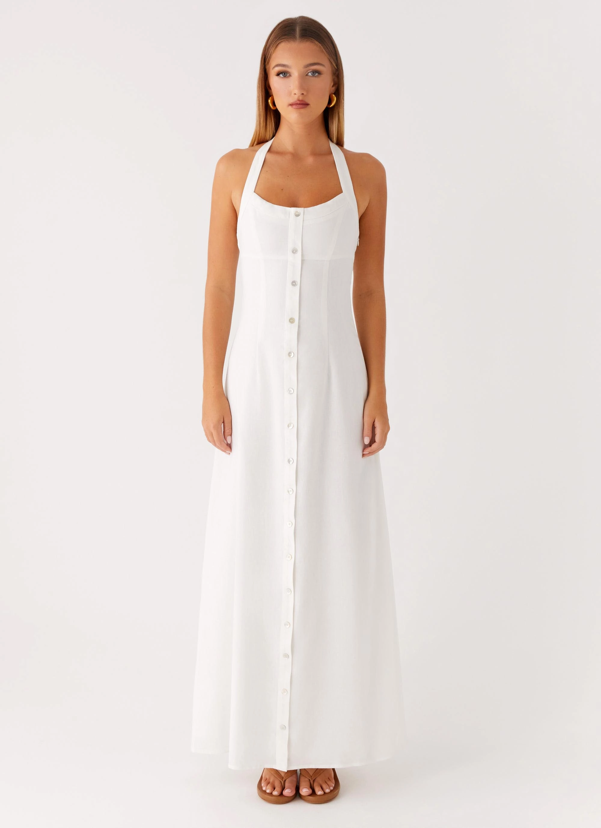 Jovanni Maxi Dress - White Classic Wear