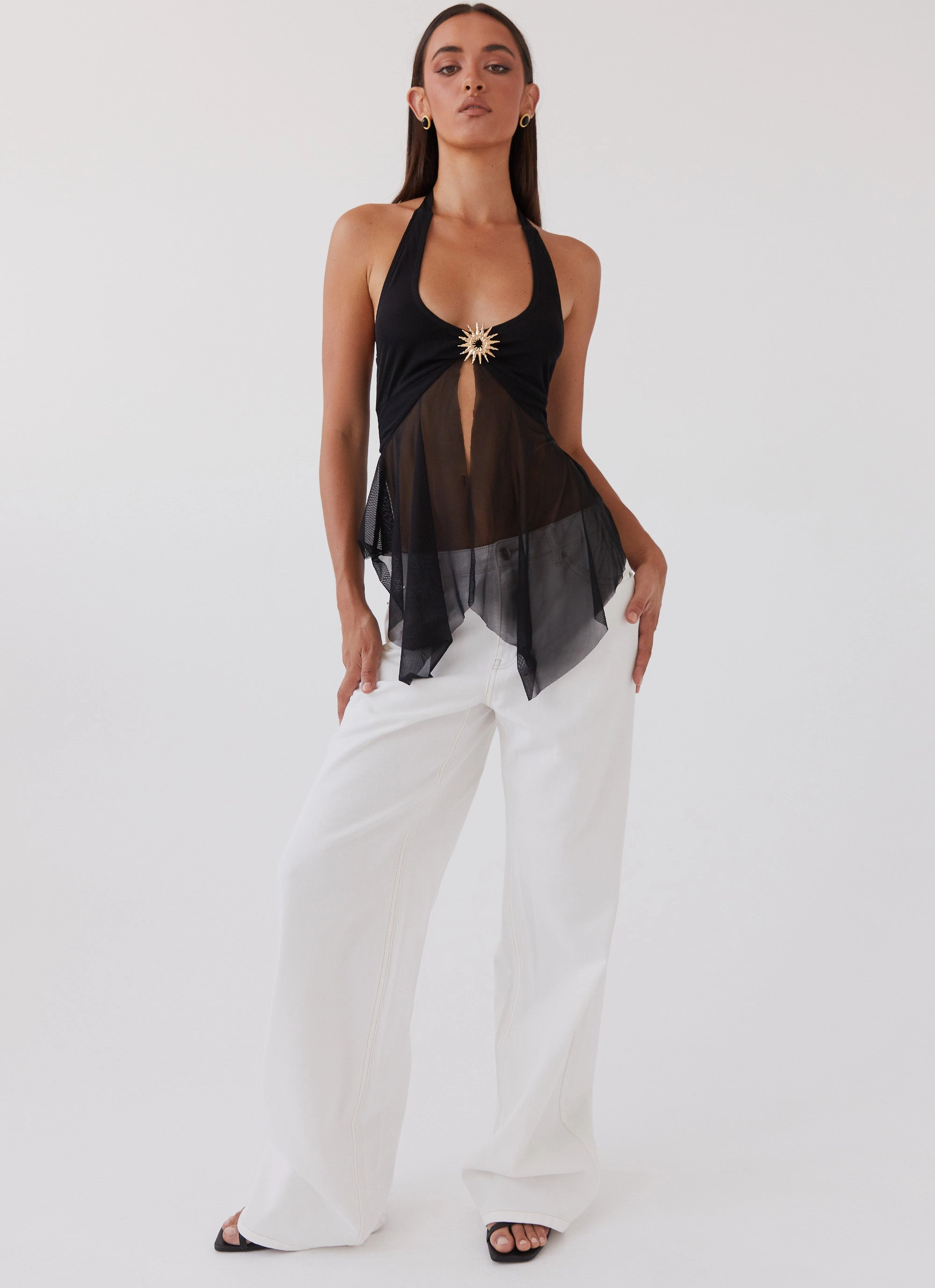 Clean Aesthetic Keanna Low Rise Denim Jeans - Ivory