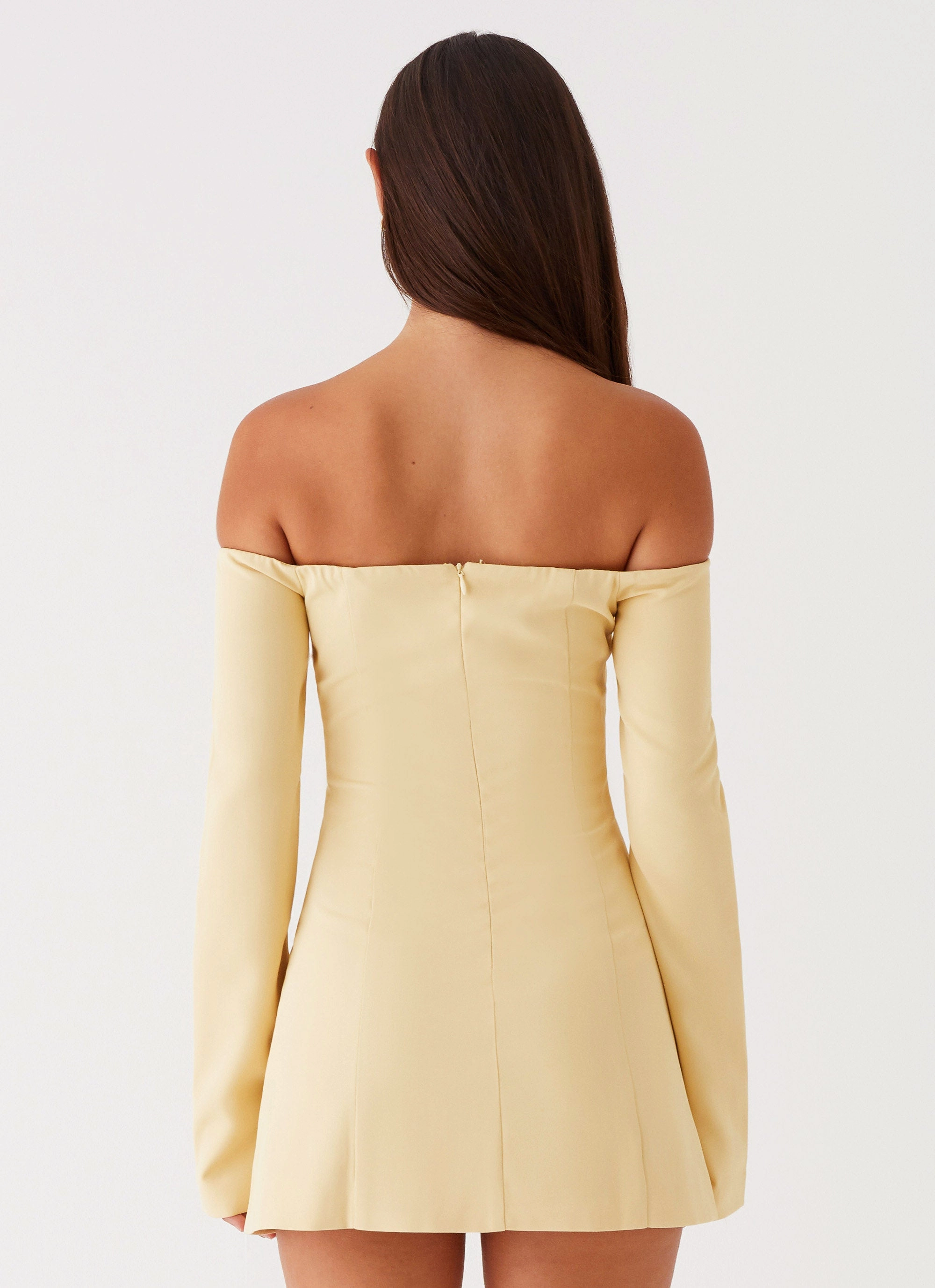 Dominique Blazer Mini Dress - Yellow Crisp Fit Wrap Front