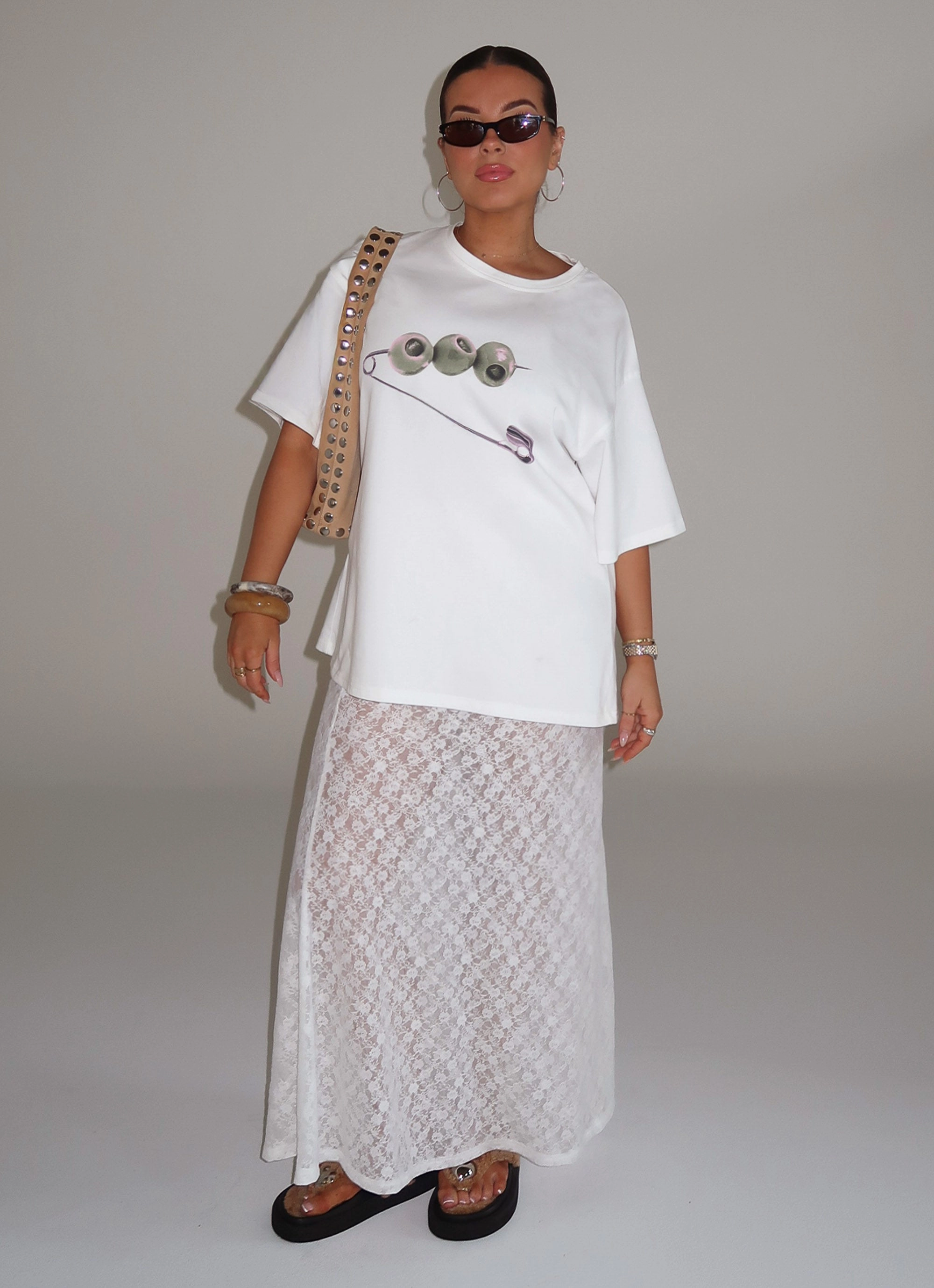 Jaz Lace Maxi Skirt - White Outfit Diary