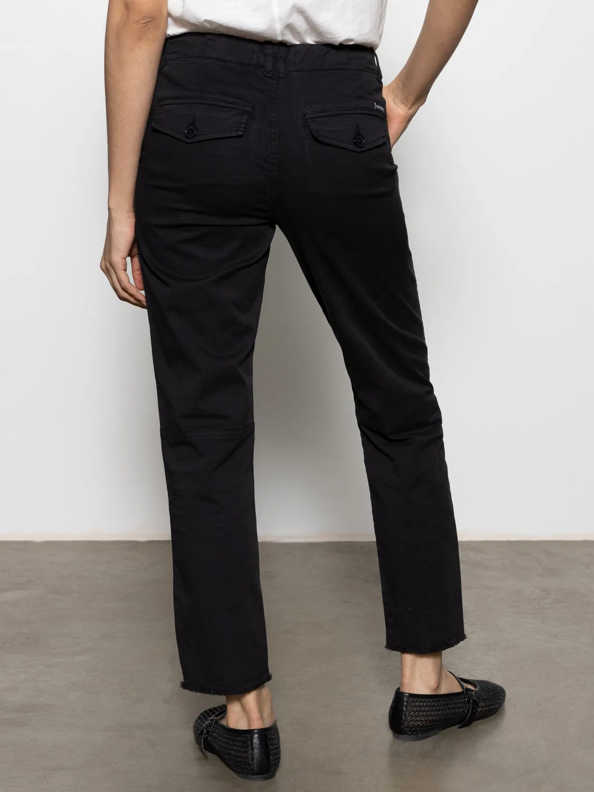 Trade Maker Standard Rise Pant Black Organic Cotton Blend SeamlessPocketDesign