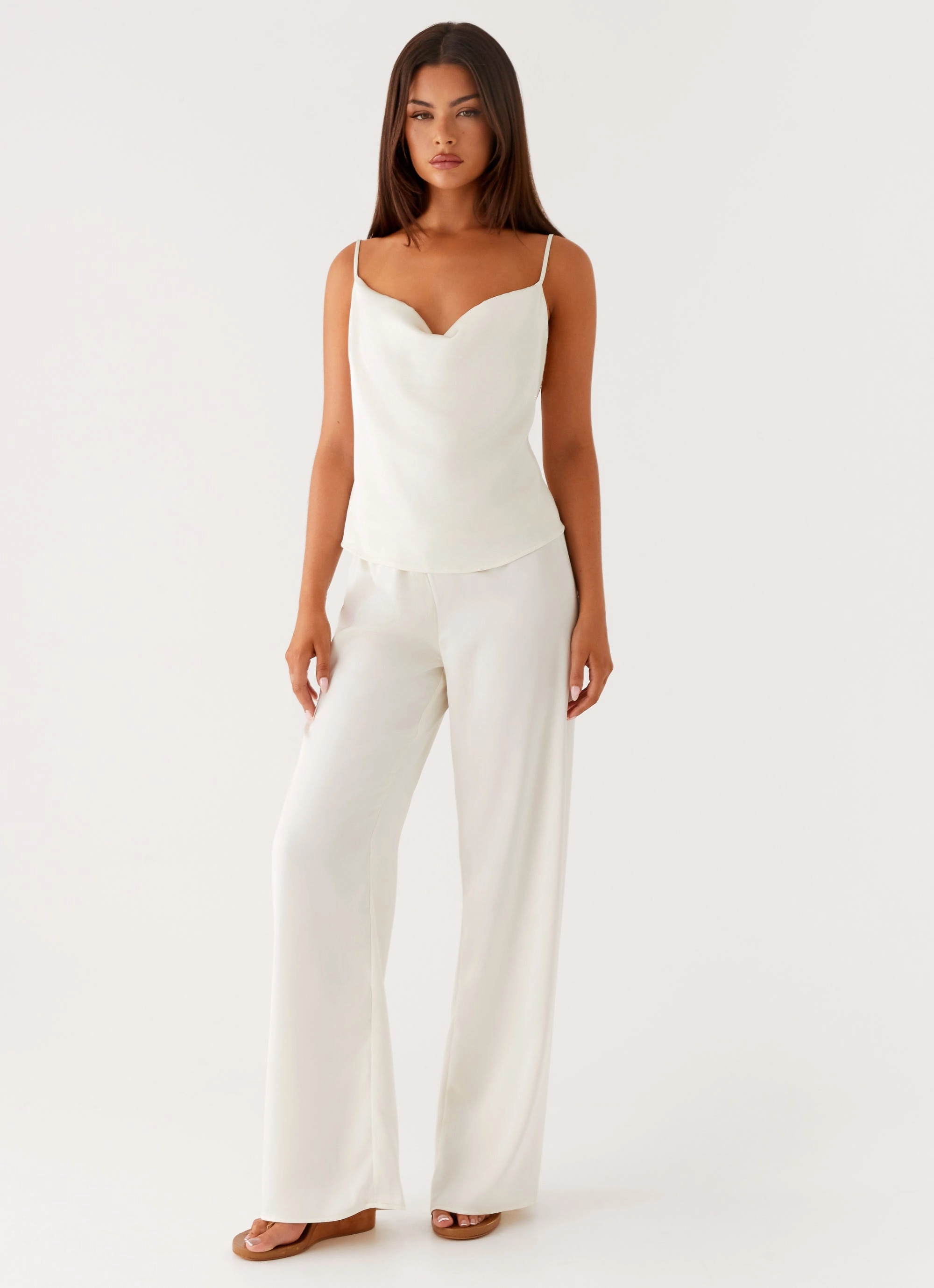 Kaia Cowl Neck Top - Butter Torsion Support Structure CompressionTechnology