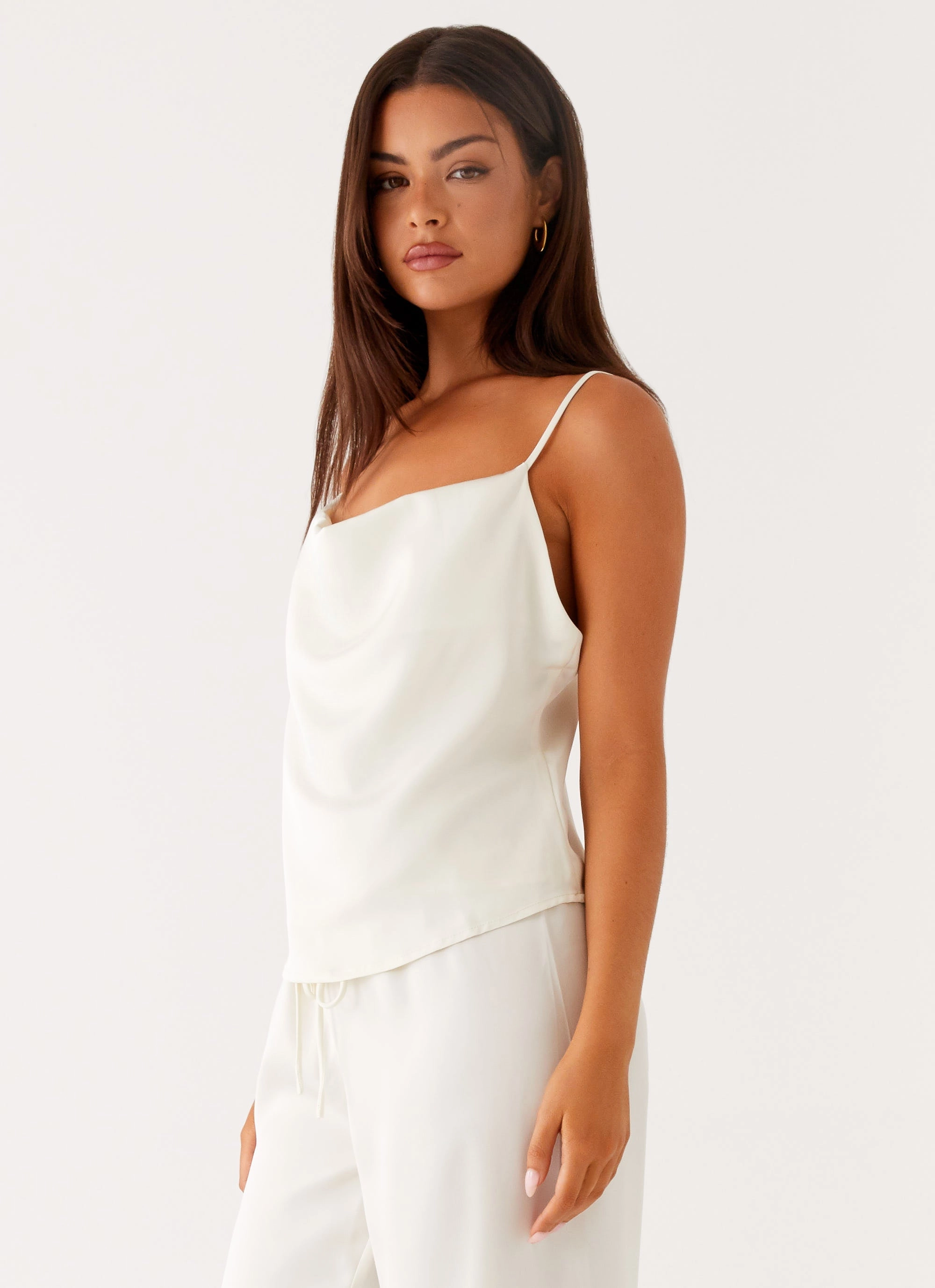 Kaia Cowl Neck Top - Butter Tagless Comfort Collar ReflectiveTrim