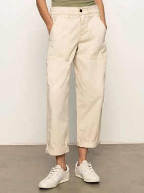 Cruiser Semi High Rise Chino Pant Light Oat Biodegradable Fiber LayeredNeckline