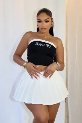 HiddenStoragePocket LightReflective Glow Up Graphic Tube Top