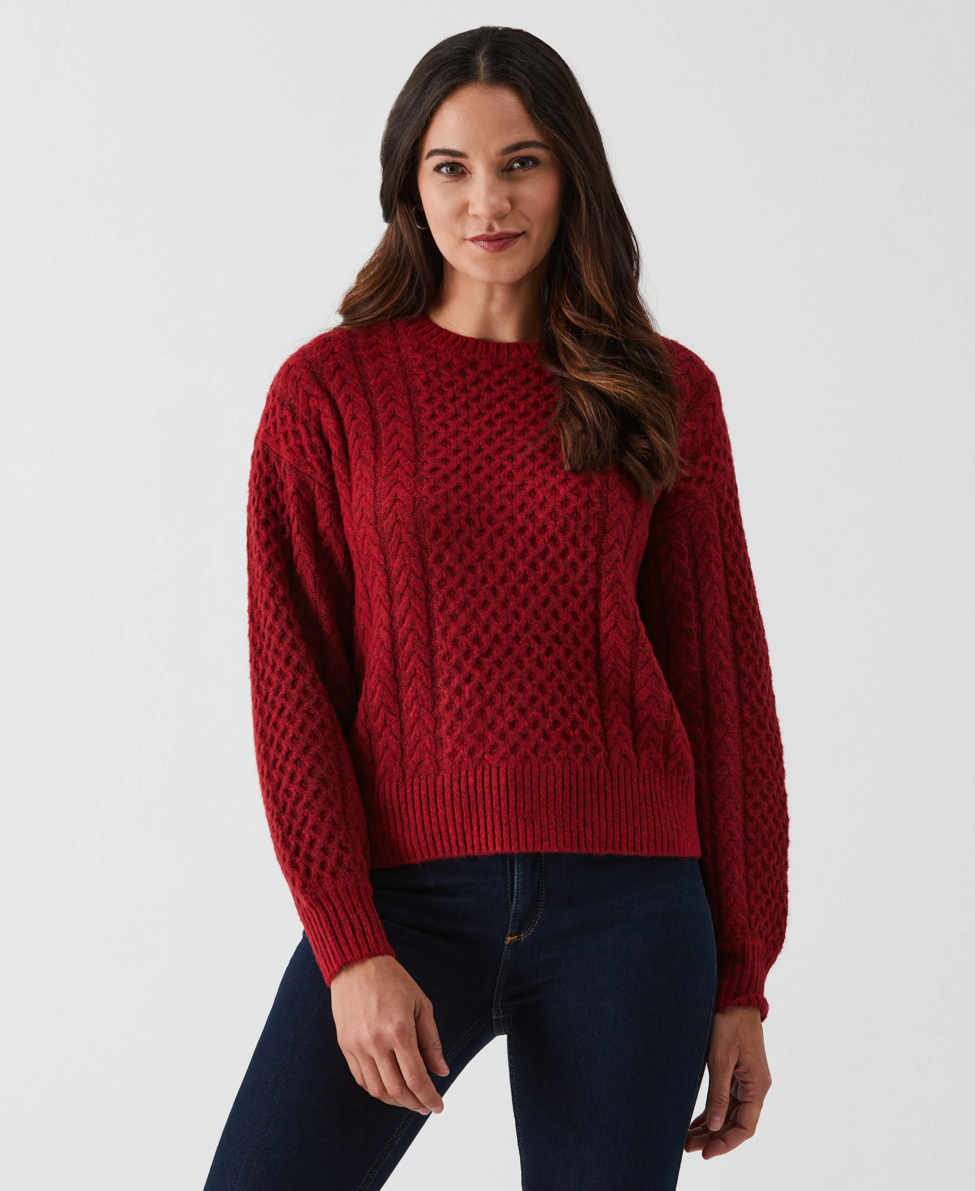 Relaxed Cable Knit Sweater Winter Ready Layer