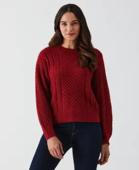 Trendy Warmth Relaxed Cable Knit Sweater