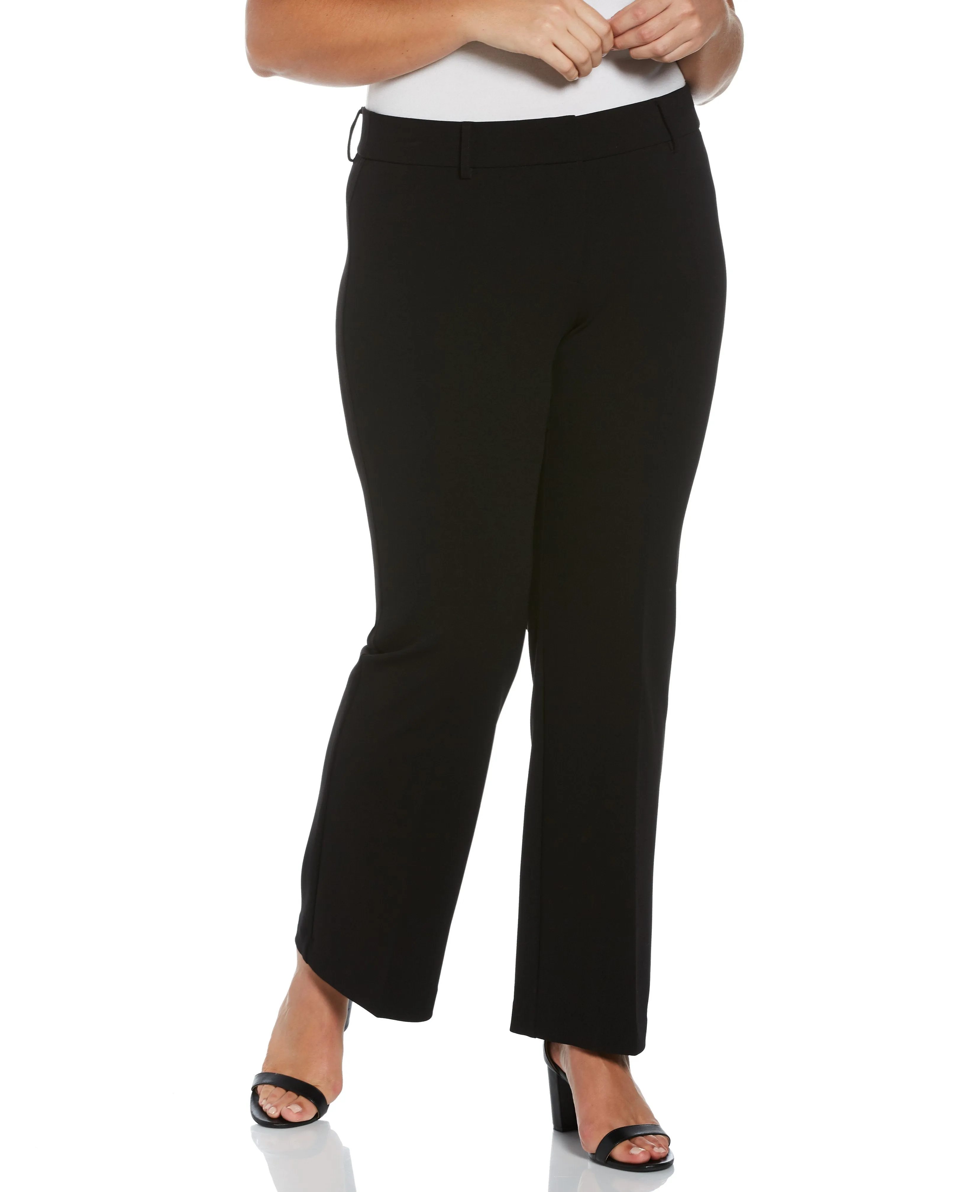 Plus Size Stretch Crepe Pant - Classic Fit Cozy Style Travel Friendly