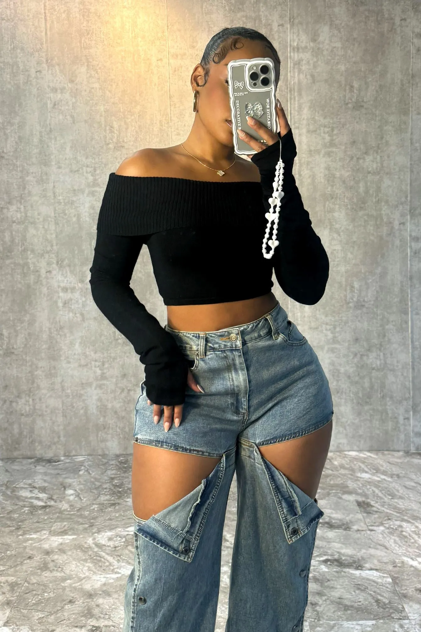 Lightweight On My Mind Thumbhole Crop Top