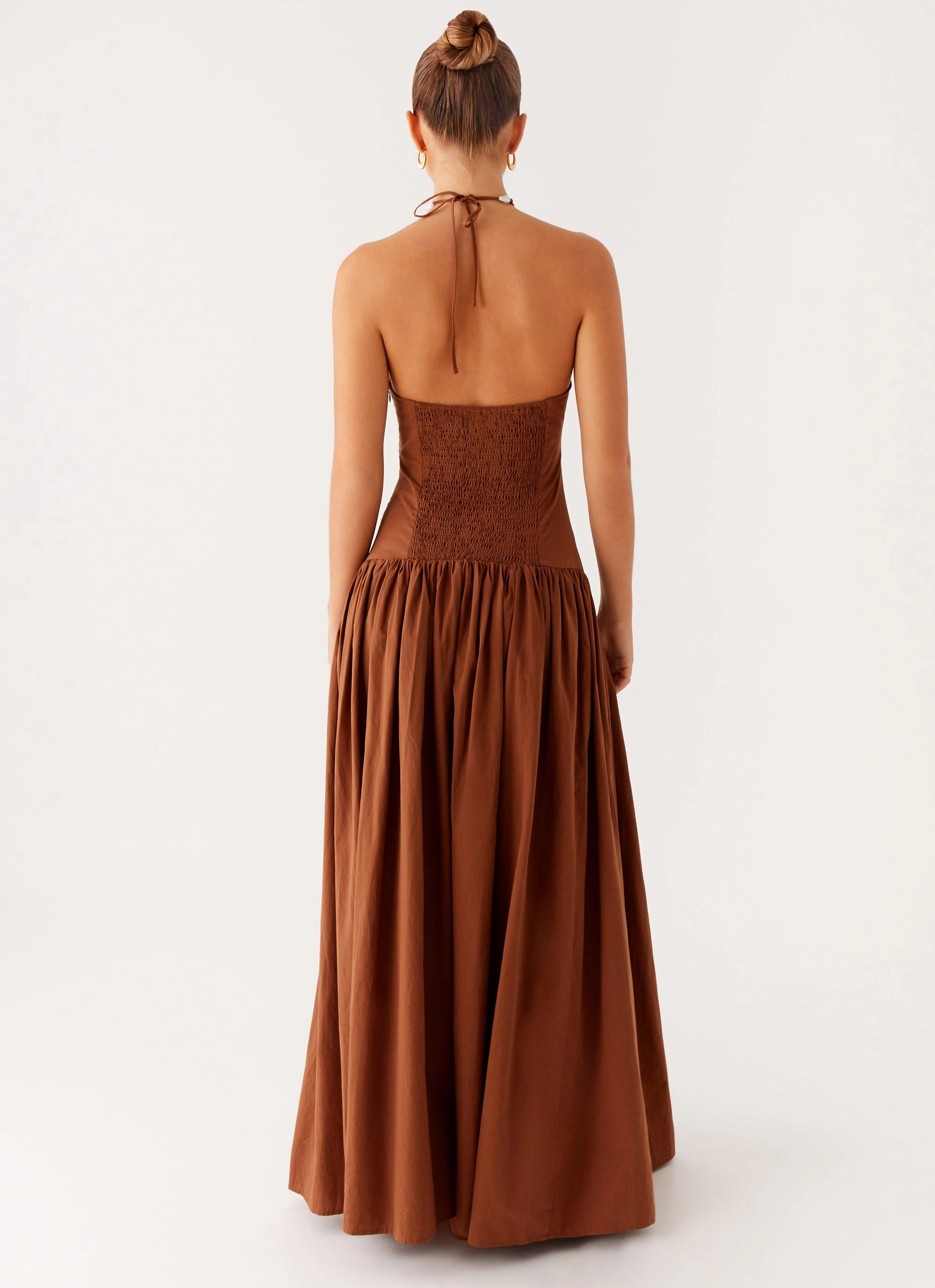 Paltrow Maxi Dress - Chocolate Edgy Look