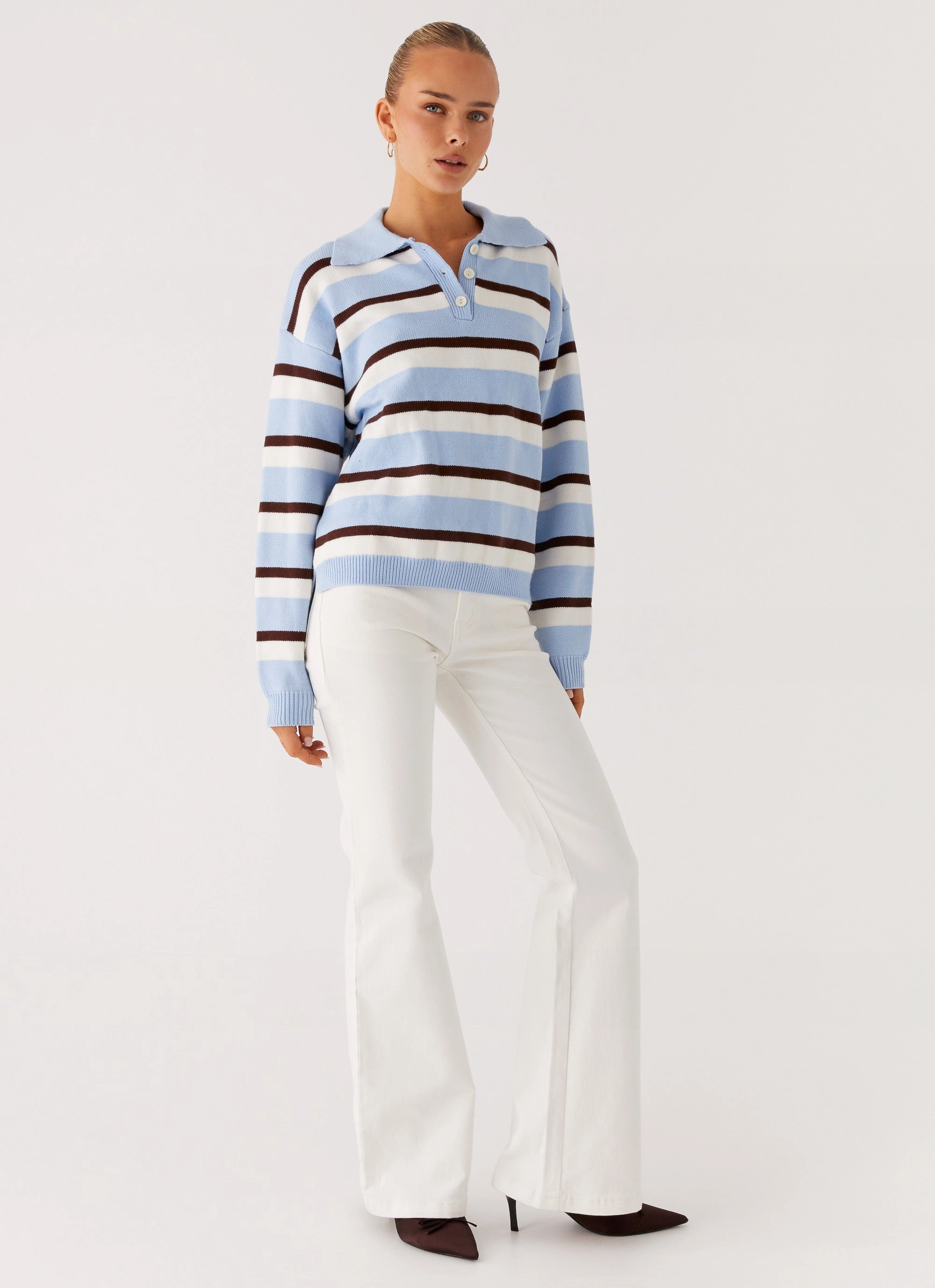 Aldo Bootleg Jeans - White Minimalist Trendy Everyday Universal Basic