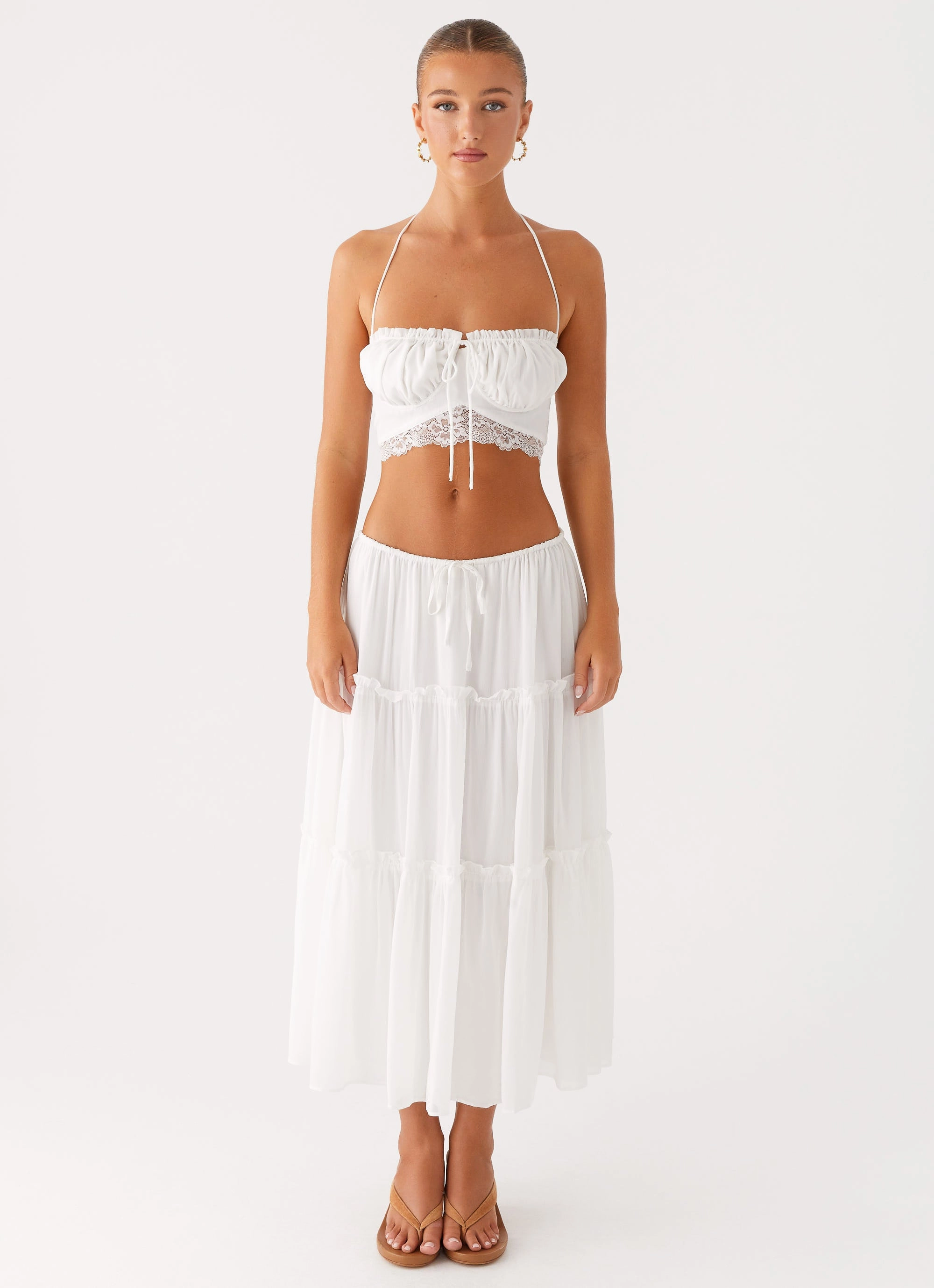 Invisible Seams Evi Midi Skirt - Ivory