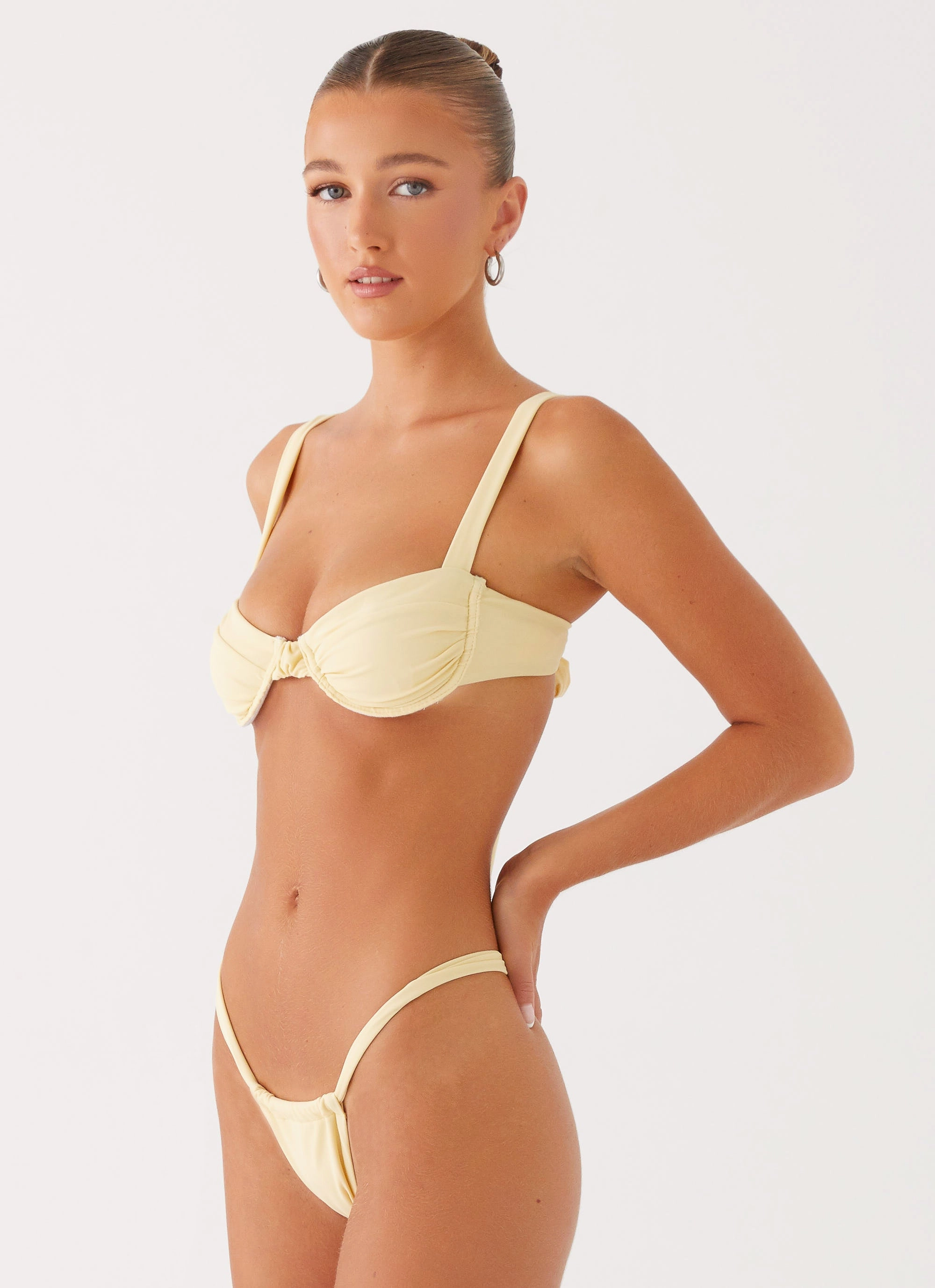 Statement Piece Swim Airlie Scrunch Bikini Bottoms - Yellow