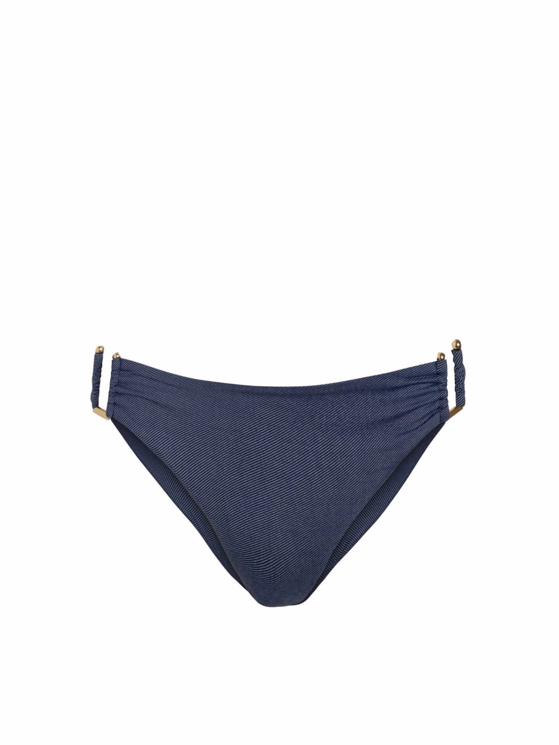 Layla Bottom In Indigo Twill Strapless Tailored Swim