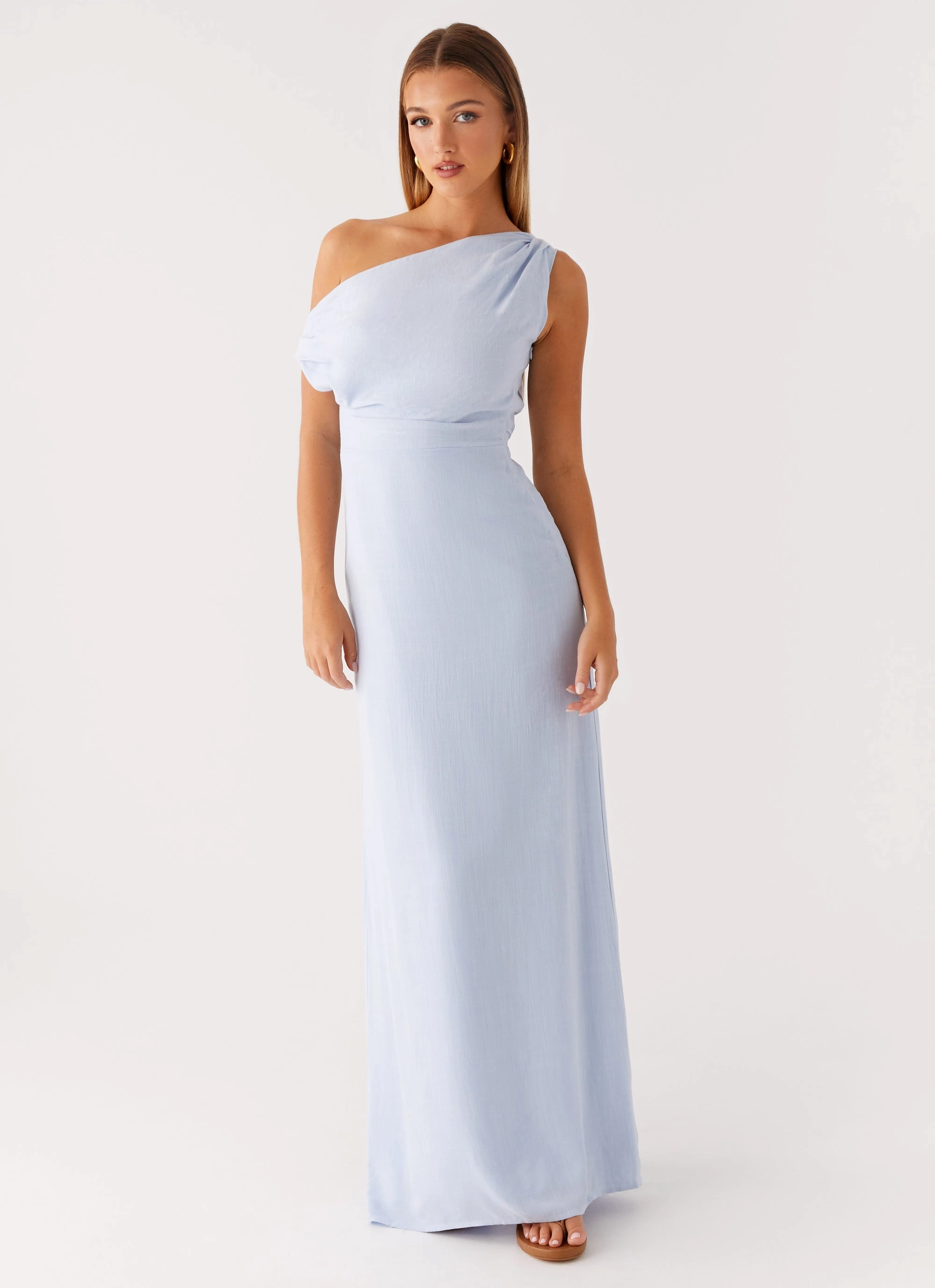 Lounge Base Lady Love Linen Maxi Dress - Blue